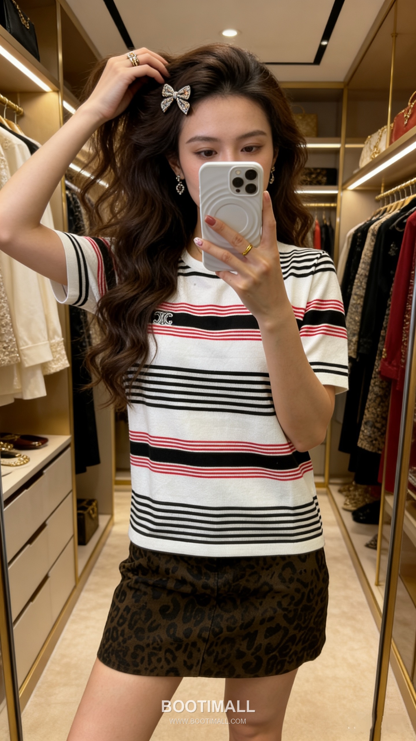 Celine SS26 Striped Silk Blend Knit Short Sleeve T-Shirt 셀린느 스트라이프 실크 블렌드 니트 반팔 티셔츠 1