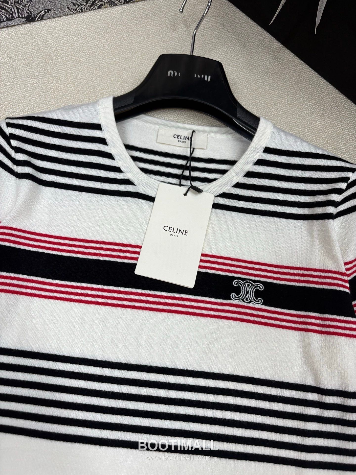 Celine SS26 Striped Silk Blend Knit Short Sleeve T-Shirt 셀린느 스트라이프 실크 블렌드 니트 반팔 티셔츠 8