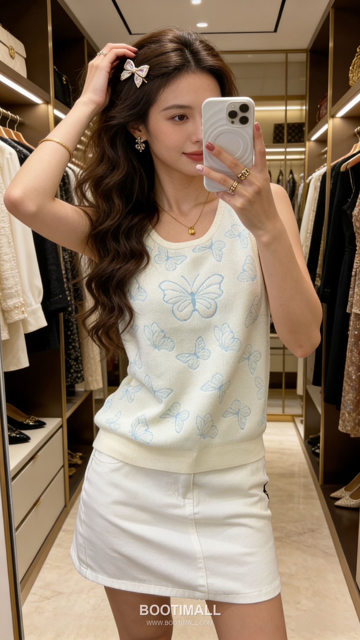 Dior SS26 Butterfly Jacquard Wool Silk Knit Sleeveless Top 디올 버터플라이 자카드 울 실크 니트 슬리브리스 탑 2