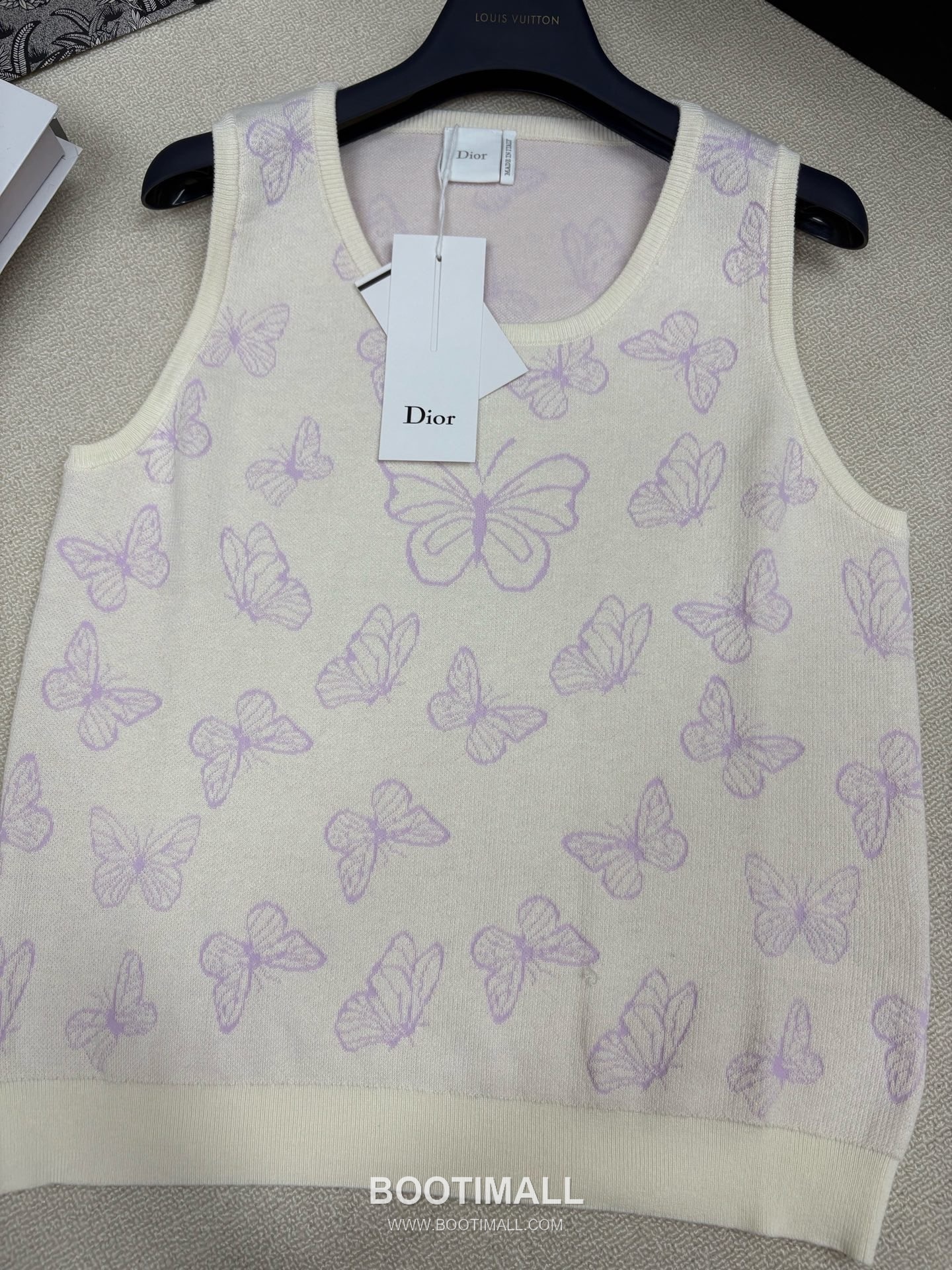 Dior SS26 Butterfly Jacquard Wool Silk Knit Sleeveless Top 디올 버터플라이 자카드 울 실크 니트 슬리브리스 탑 7
