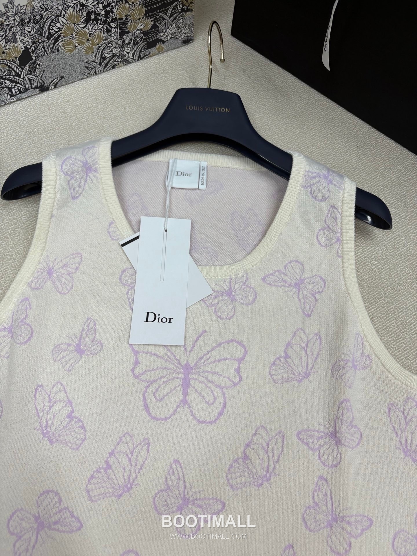 Dior SS26 Butterfly Jacquard Wool Silk Knit Sleeveless Top 디올 버터플라이 자카드 울 실크 니트 슬리브리스 탑 8