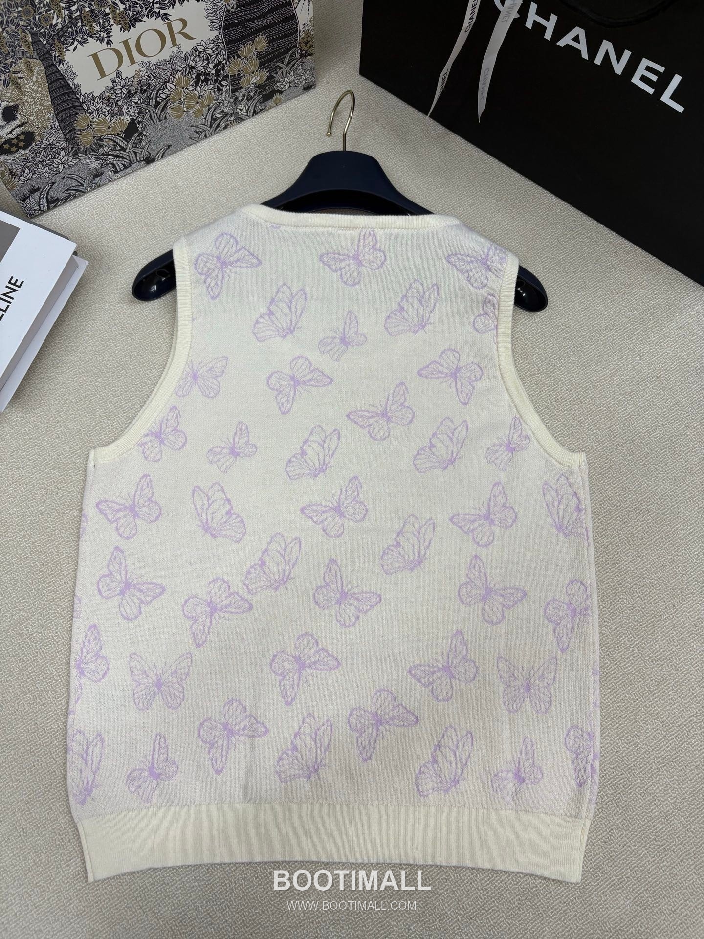 Dior SS26 Butterfly Jacquard Wool Silk Knit Sleeveless Top 디올 버터플라이 자카드 울 실크 니트 슬리브리스 탑 10