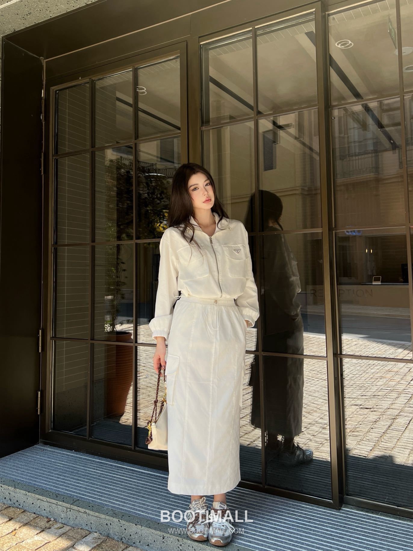 Prada SS26 Re-Nylon Hooded Jacket & Skirt Set 프라다 리나일론 후드 재킷 앤 스커트 세트 1