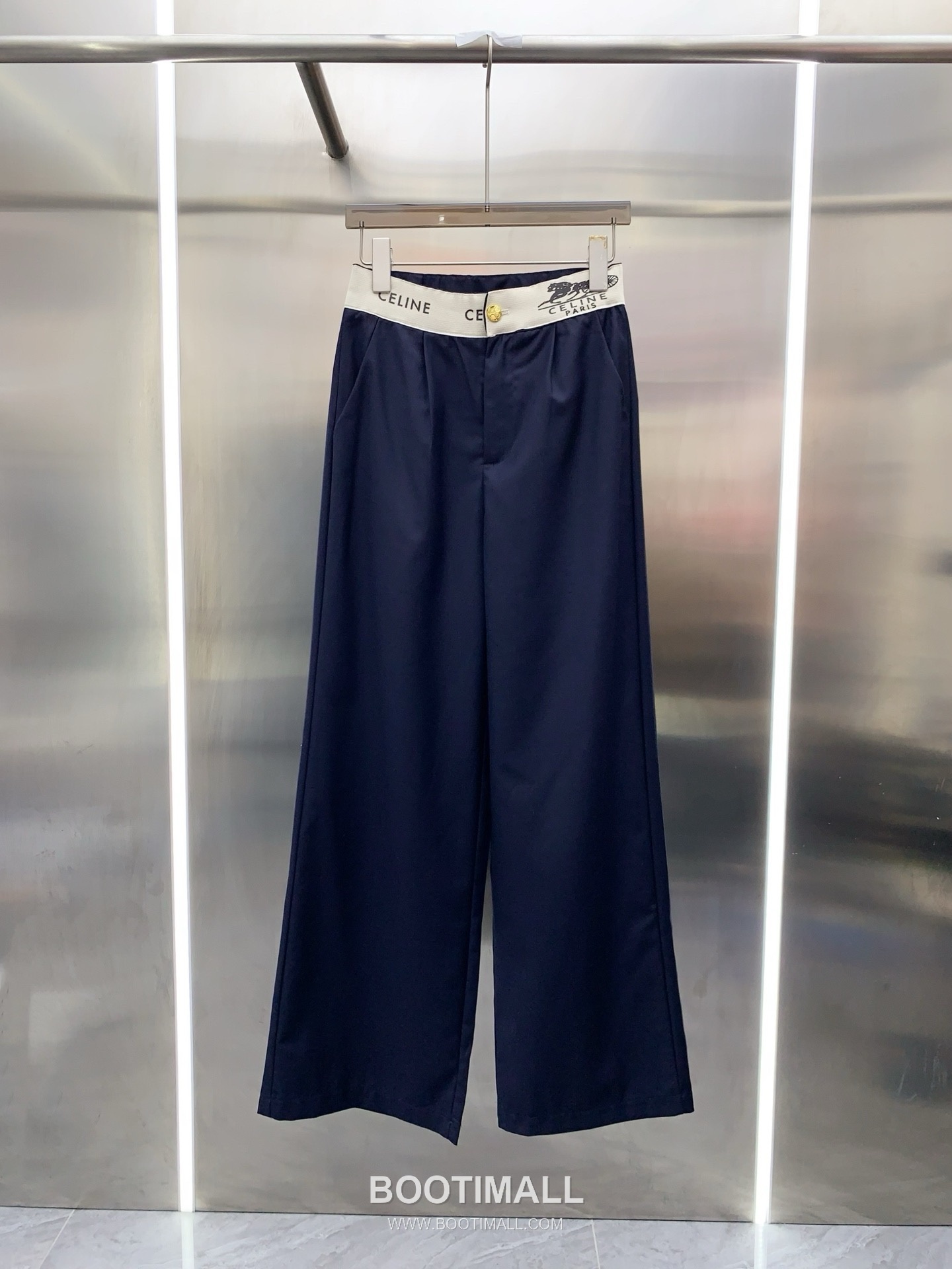 Celine SS26 Logo Waistband Wide Leg Pants 셀린느 로고 웨이스트밴드 와이드 레그 팬츠 10