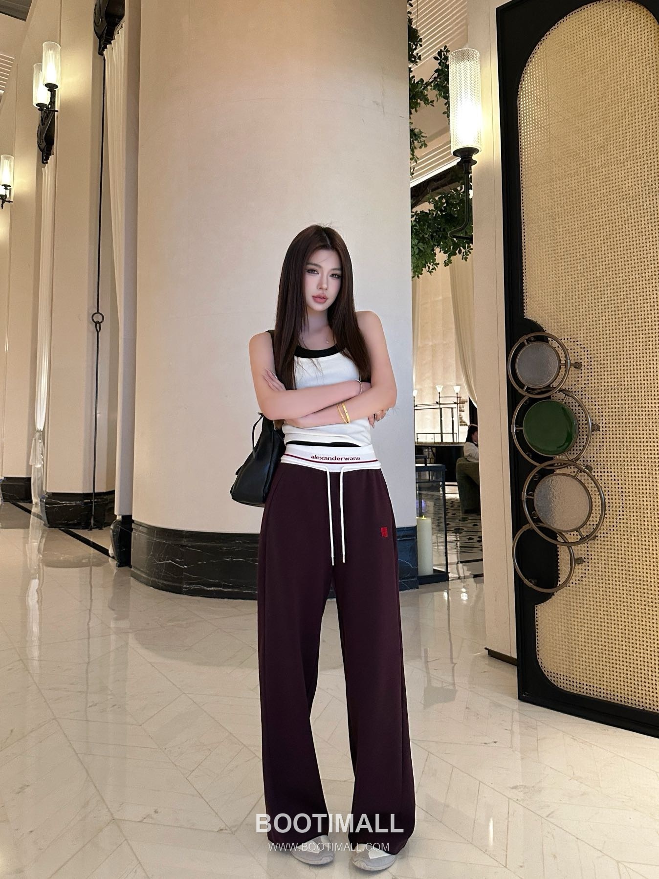 Alexander Wang SS26 Logo Tape High Waist Wide Leg Pants 알렉산더왕 로고 테이프 하이웨이스트 와이드 레그 팬츠 2