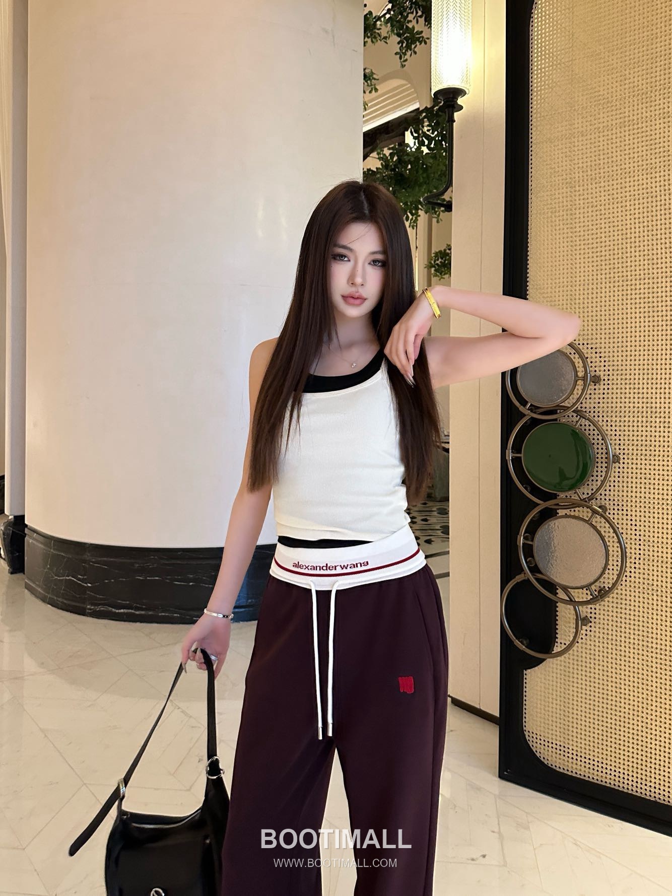 Alexander Wang SS26 Logo Tape High Waist Wide Leg Pants 알렉산더왕 로고 테이프 하이웨이스트 와이드 레그 팬츠 3