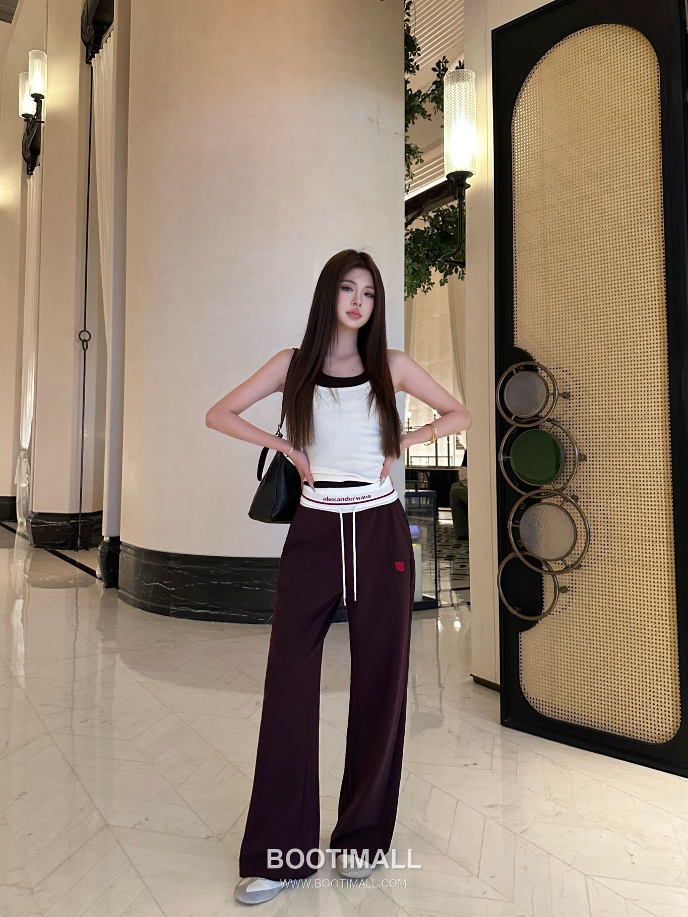 Alexander Wang SS26 Logo Tape High Waist Wide Leg Pants 알렉산더왕 로고 테이프 하이웨이스트 와이드 레그 팬츠 5