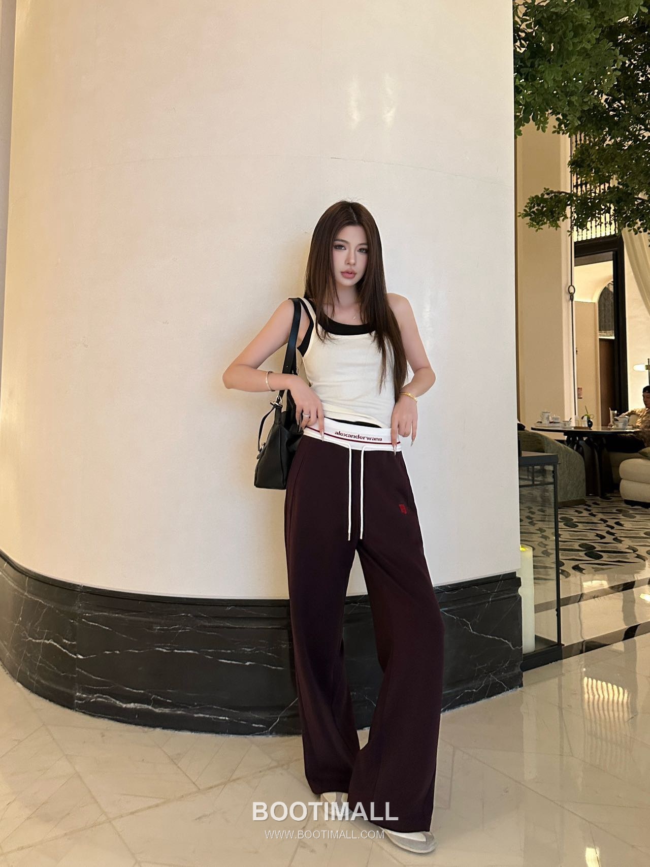Alexander Wang SS26 Logo Tape High Waist Wide Leg Pants 알렉산더왕 로고 테이프 하이웨이스트 와이드 레그 팬츠 7