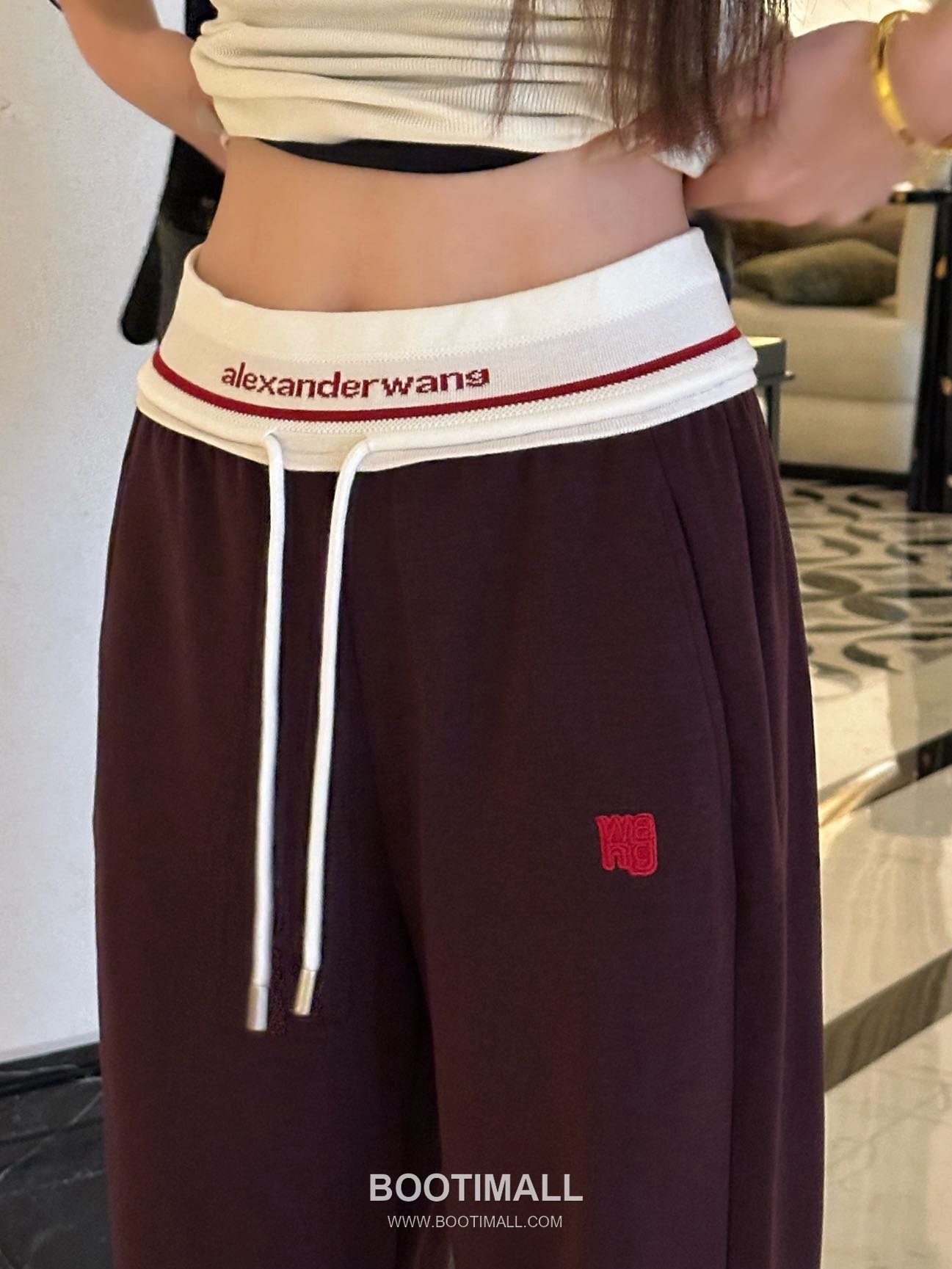 Alexander Wang SS26 Logo Tape High Waist Wide Leg Pants 알렉산더왕 로고 테이프 하이웨이스트 와이드 레그 팬츠 8