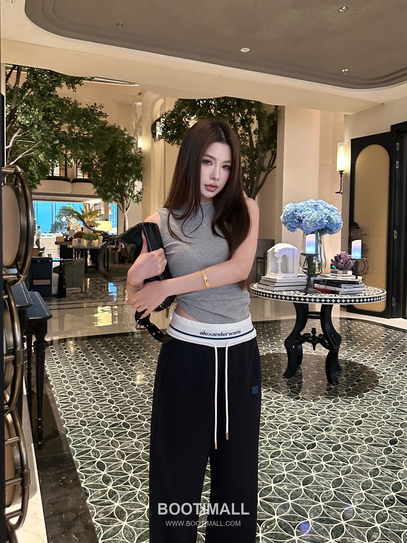 Alexander Wang SS26 Logo Tape High Waist Wide Leg Pants 알렉산더왕 로고 테이프 하이웨이스트 와이드 레그 팬츠 5