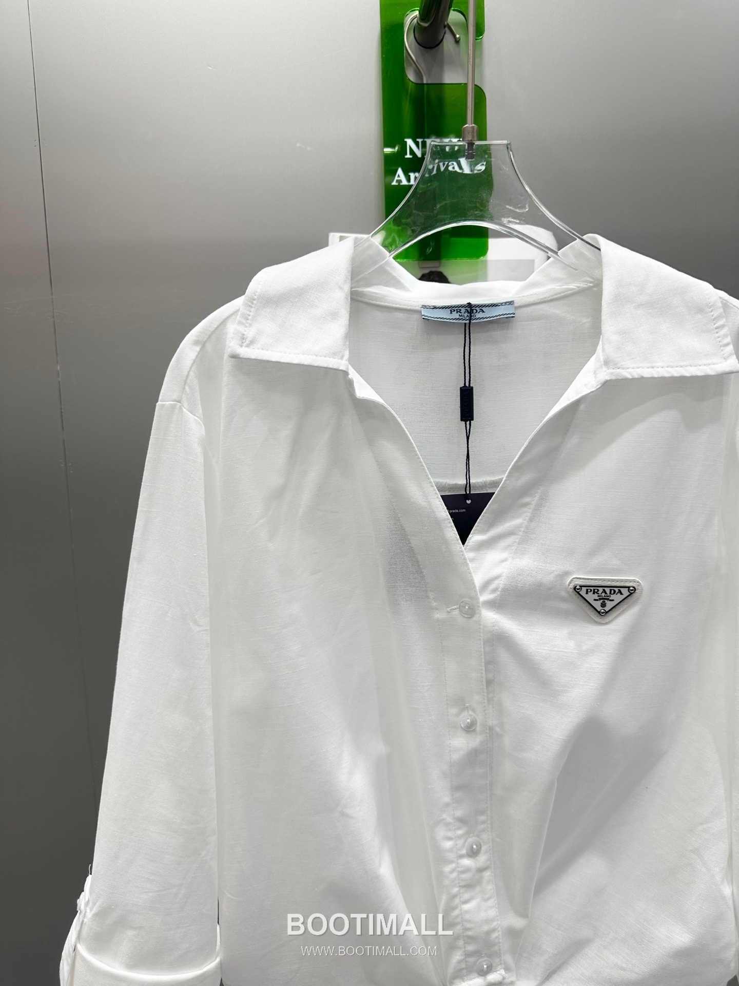 Prada SS26 Linen Cotton Knot Hem 3/4 Sleeve Shirt 프라다 리넨 코튼 매듭 헴 7부 슬리브 셔츠 12