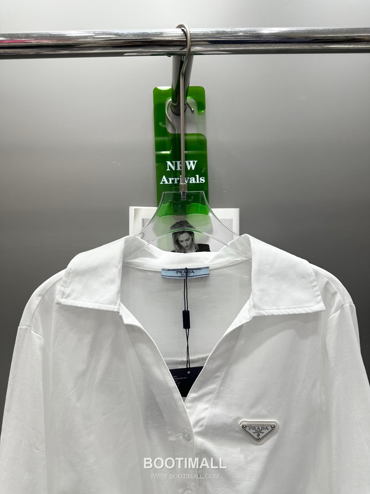 Prada SS26 Linen Cotton Knot Hem 3/4 Sleeve Shirt 프라다 리넨 코튼 매듭 헴 7부 슬리브 셔츠 13