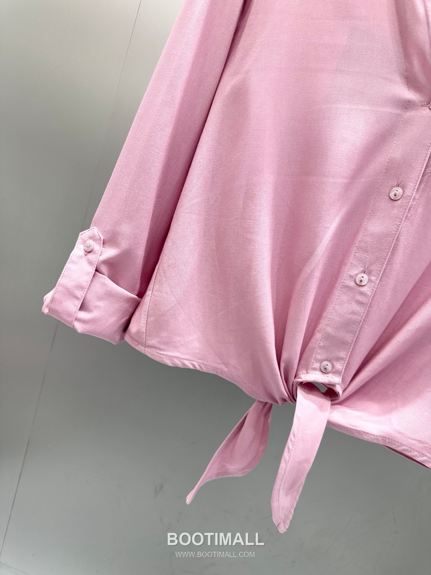 Prada SS26 Linen Cotton Knot Hem 3/4 Sleeve Shirt 프라다 리넨 코튼 매듭 헴 7부 슬리브 셔츠 16