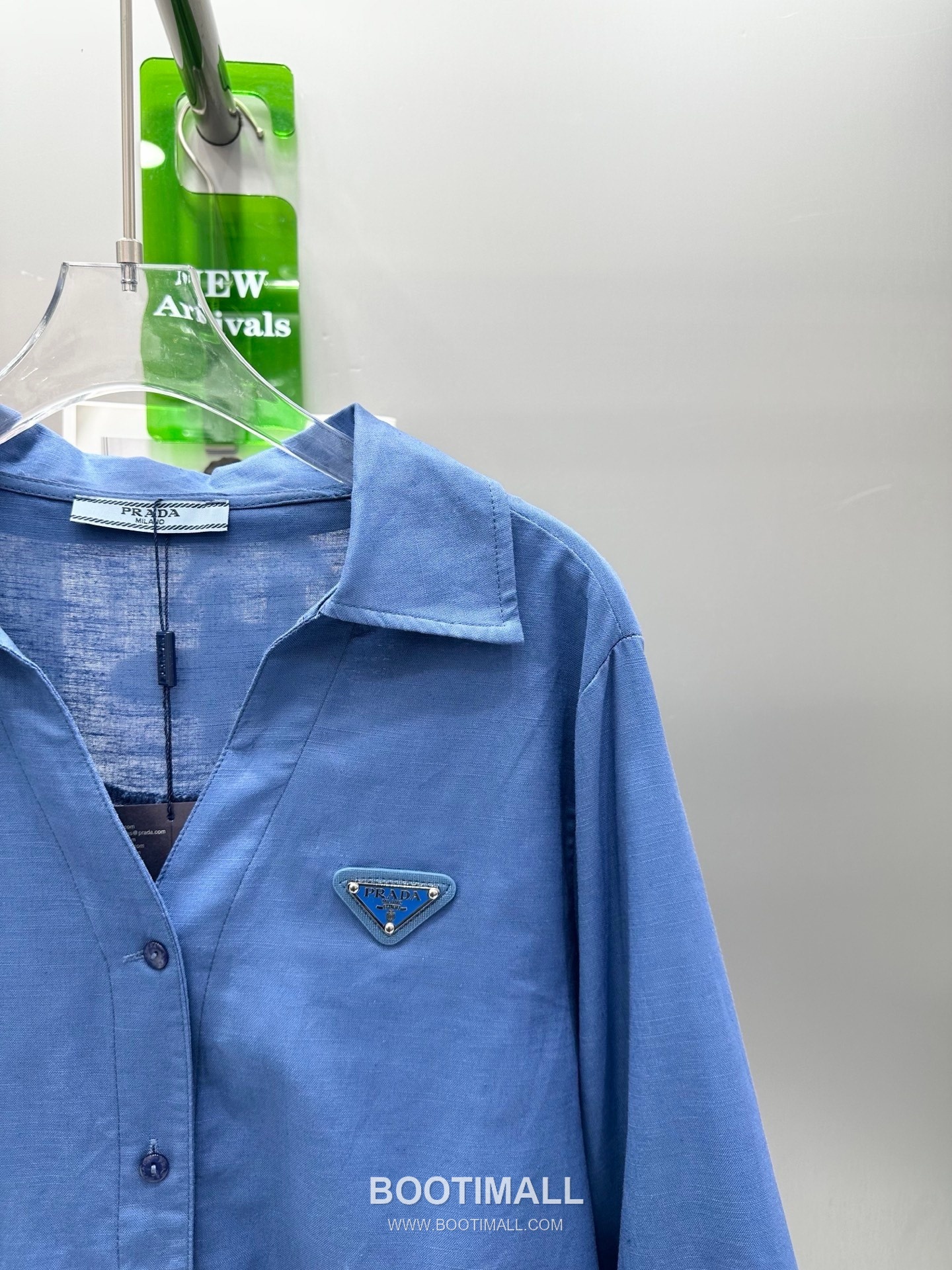 Prada SS26 Linen Cotton Knot Hem 3/4 Sleeve Shirt 프라다 리넨 코튼 매듭 헴 7부 슬리브 셔츠 12