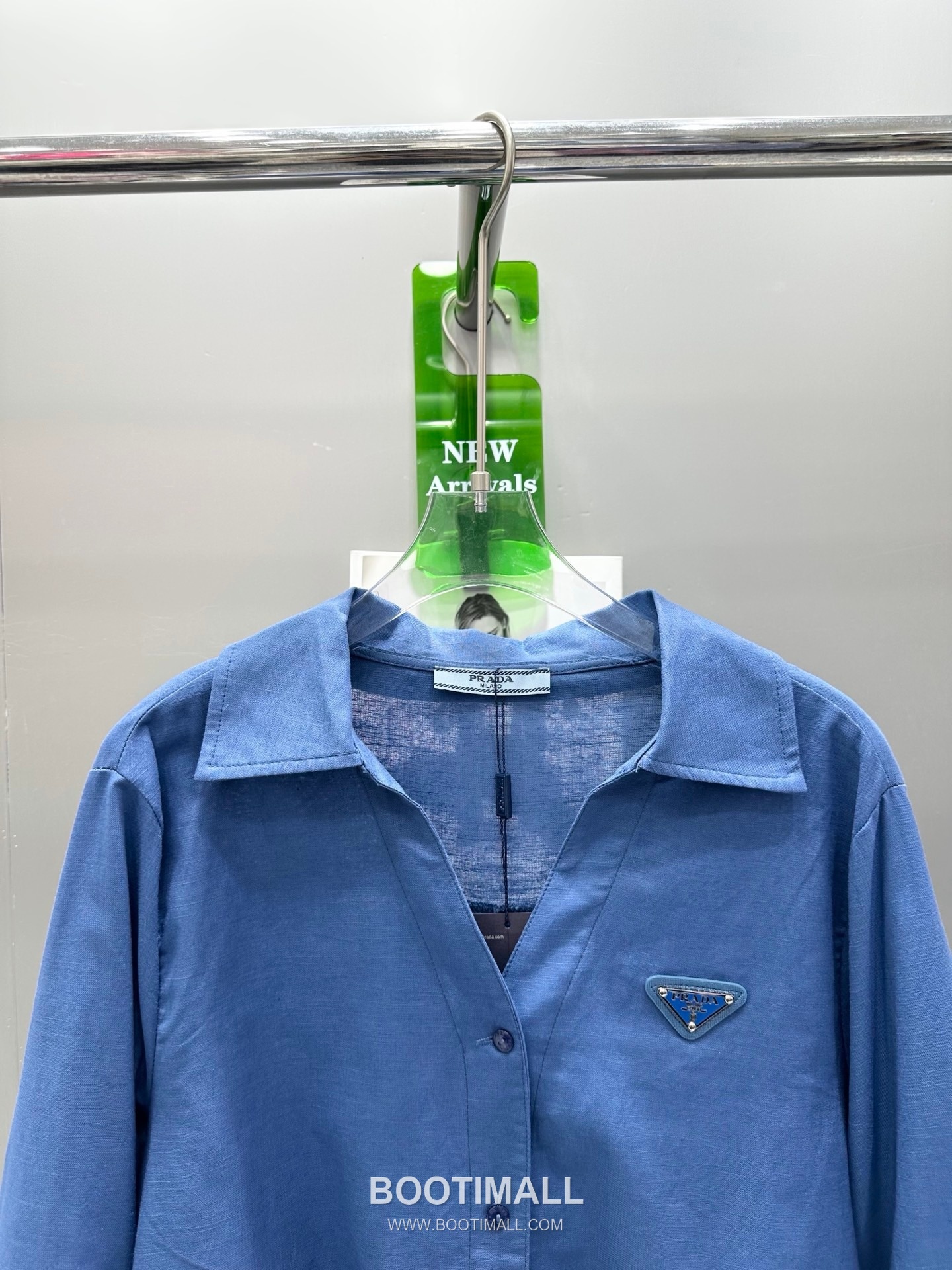 Prada SS26 Linen Cotton Knot Hem 3/4 Sleeve Shirt 프라다 리넨 코튼 매듭 헴 7부 슬리브 셔츠 13