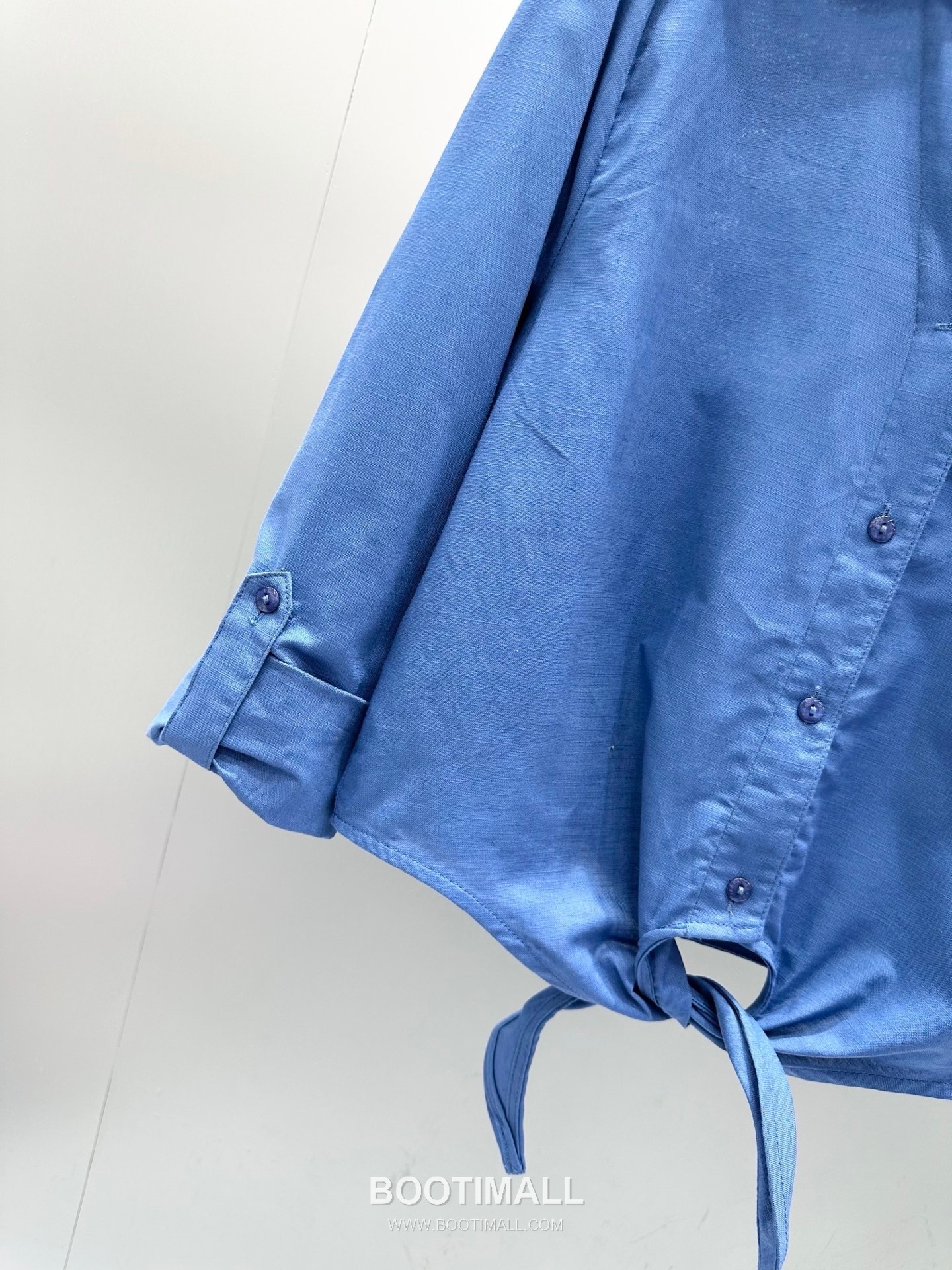 Prada SS26 Linen Cotton Knot Hem 3/4 Sleeve Shirt 프라다 리넨 코튼 매듭 헴 7부 슬리브 셔츠 14