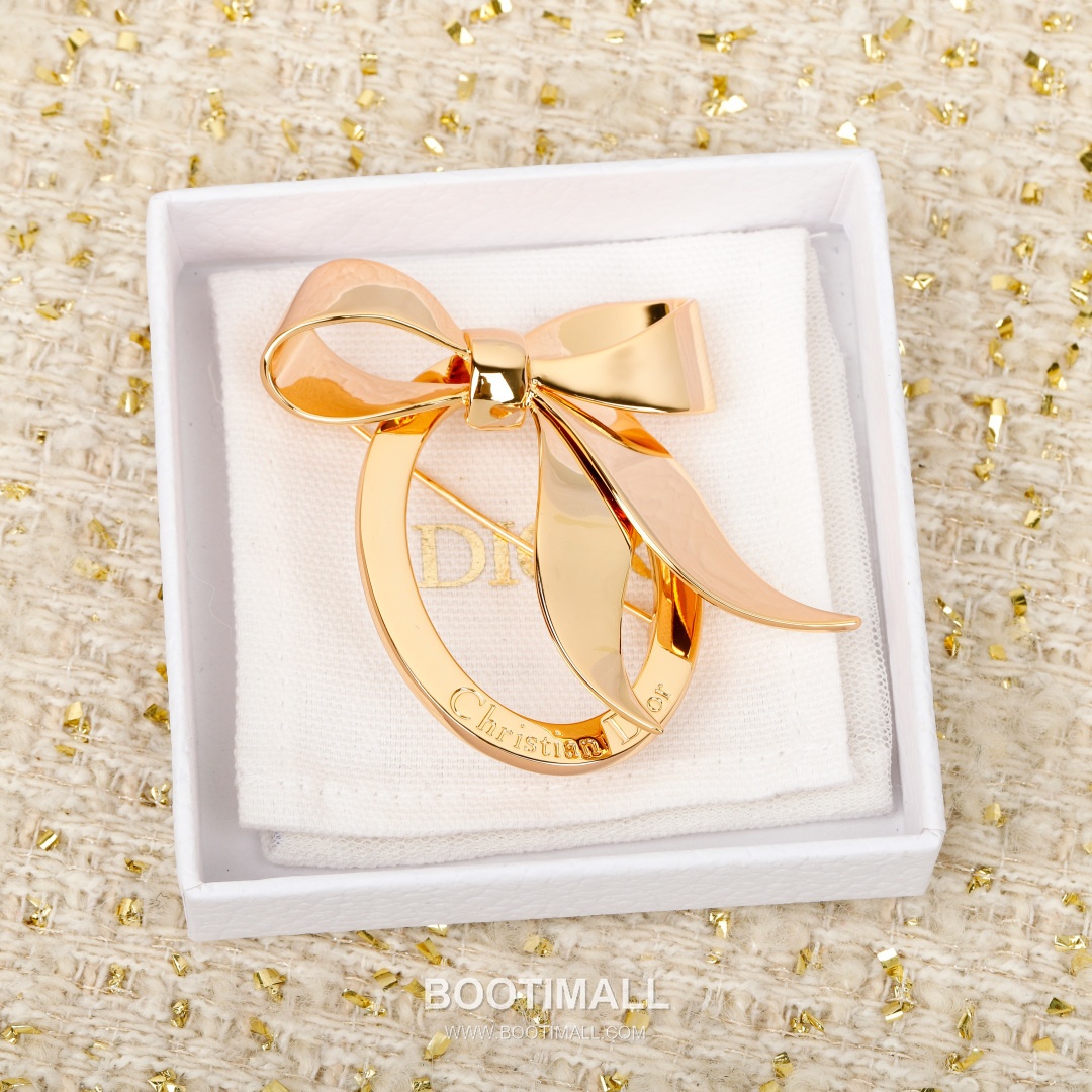 Christian Dior Vintage Bow Oval Brooch 크리스찬 디올 빈티지 보우 오벌 브로치 2