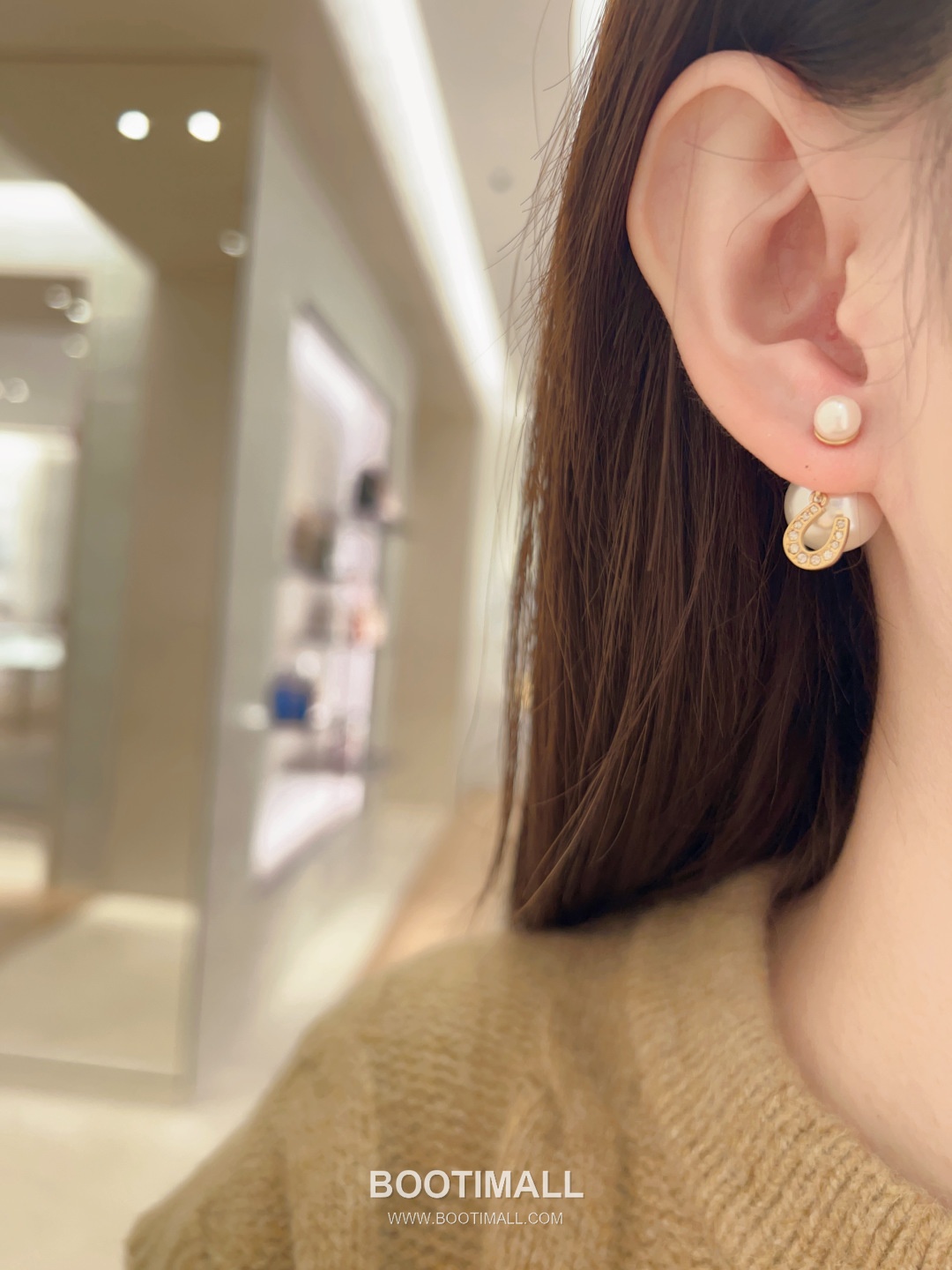 Christian Dior Horseshoe Pearl Crystal Earrings 크리스찬 디올 호스슈 펄 크리스탈 귀걸이 8