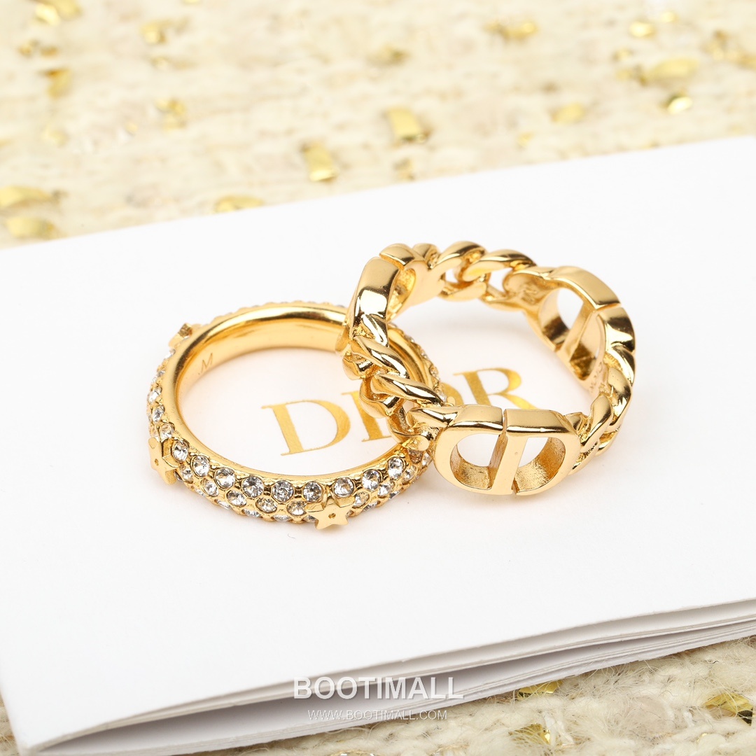 Christian Dior Crystal Stacked Ring Set 크리스찬 디올 크리스탈 스택드 링 세트 3