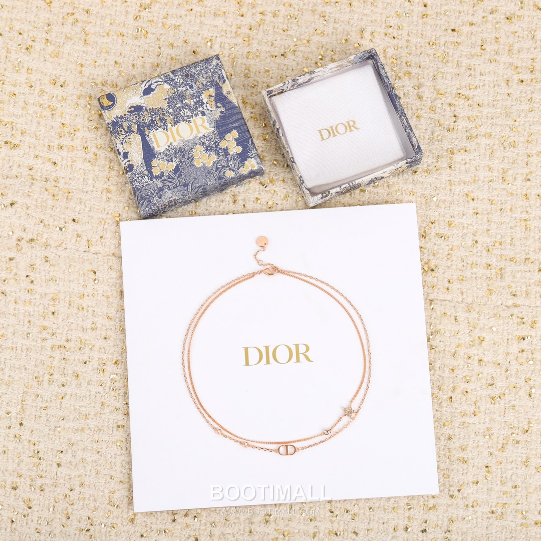Christian Dior CD Star Double Layer Crystal Necklace 크리스찬 디올 CD 스타 더블 레이어 크리스탈 네크리스 1