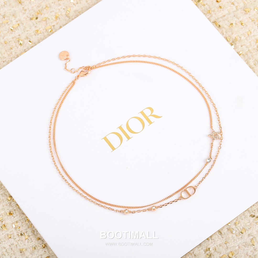 Christian Dior CD Star Double Layer Crystal Necklace 크리스찬 디올 CD 스타 더블 레이어 크리스탈 네크리스 2