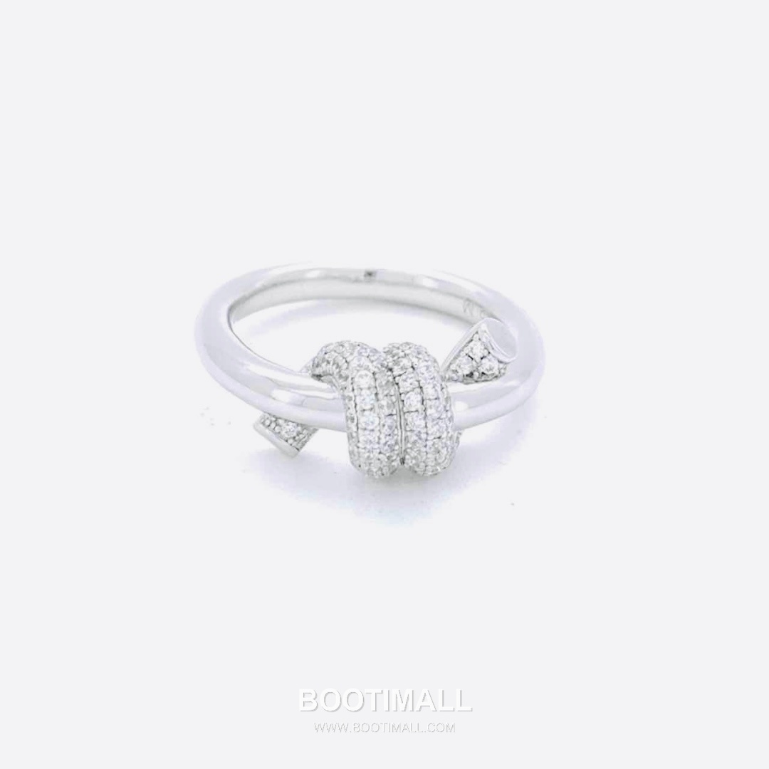 Tiffany & Co. Knot Half Pavé Diamond Ring 티파니 노트 하프 파베 다이아몬드 링 2