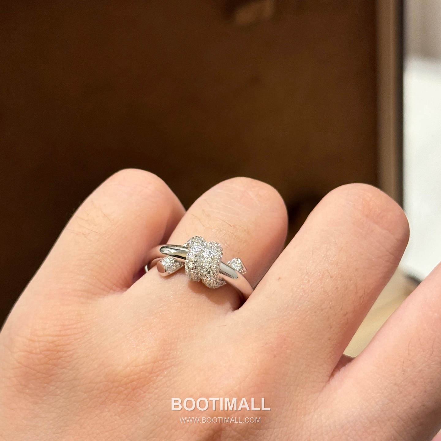 Tiffany & Co. Knot Half Pavé Diamond Ring 티파니 노트 하프 파베 다이아몬드 링 3