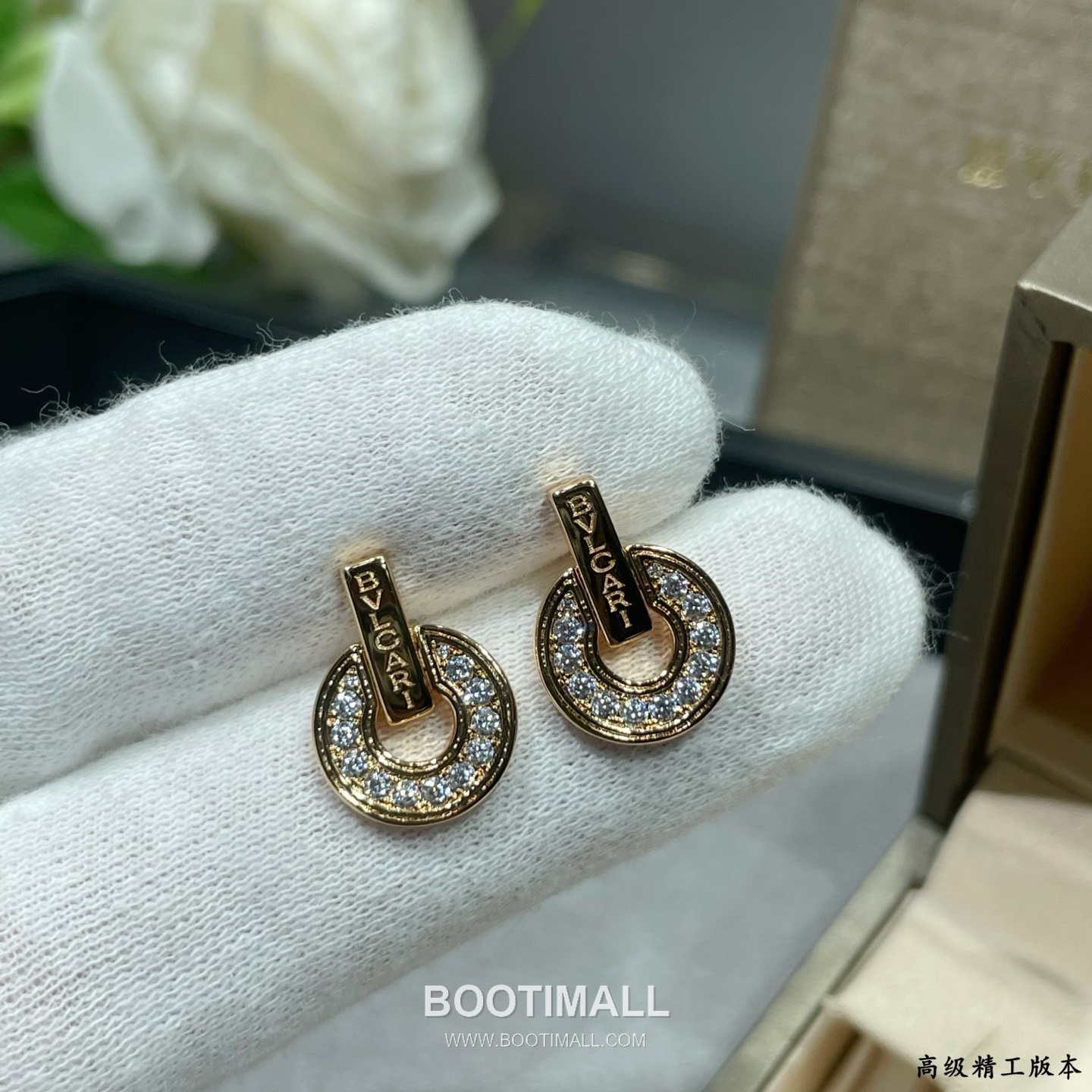 BVLGARI Divas’ Dream Coin Pavé Diamond Stud Earrings 불가리 디바스 드림 코인 파베 다이아몬드 스터드 이어링 8
