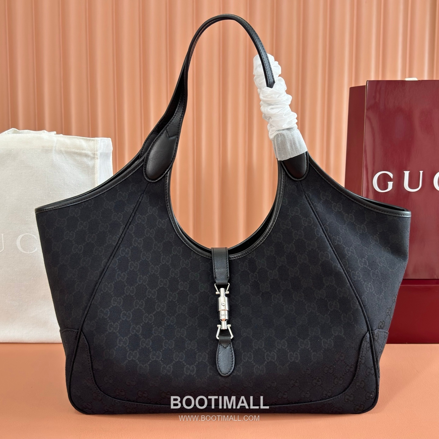 Gucci GG Canvas Push-Lock Tote Bag 870693 구찌 GG 캔버스 푸시락 토트백 40cm 1