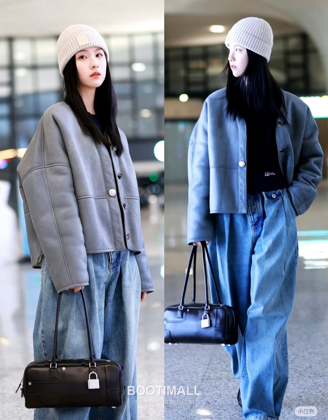 Loewe Amazona Cropped Shiny Calfskin Bowling Bag 06261298 로에베 아마조나 크롭드 샤이니 카프스킨 보스턴백 30.5cm 6