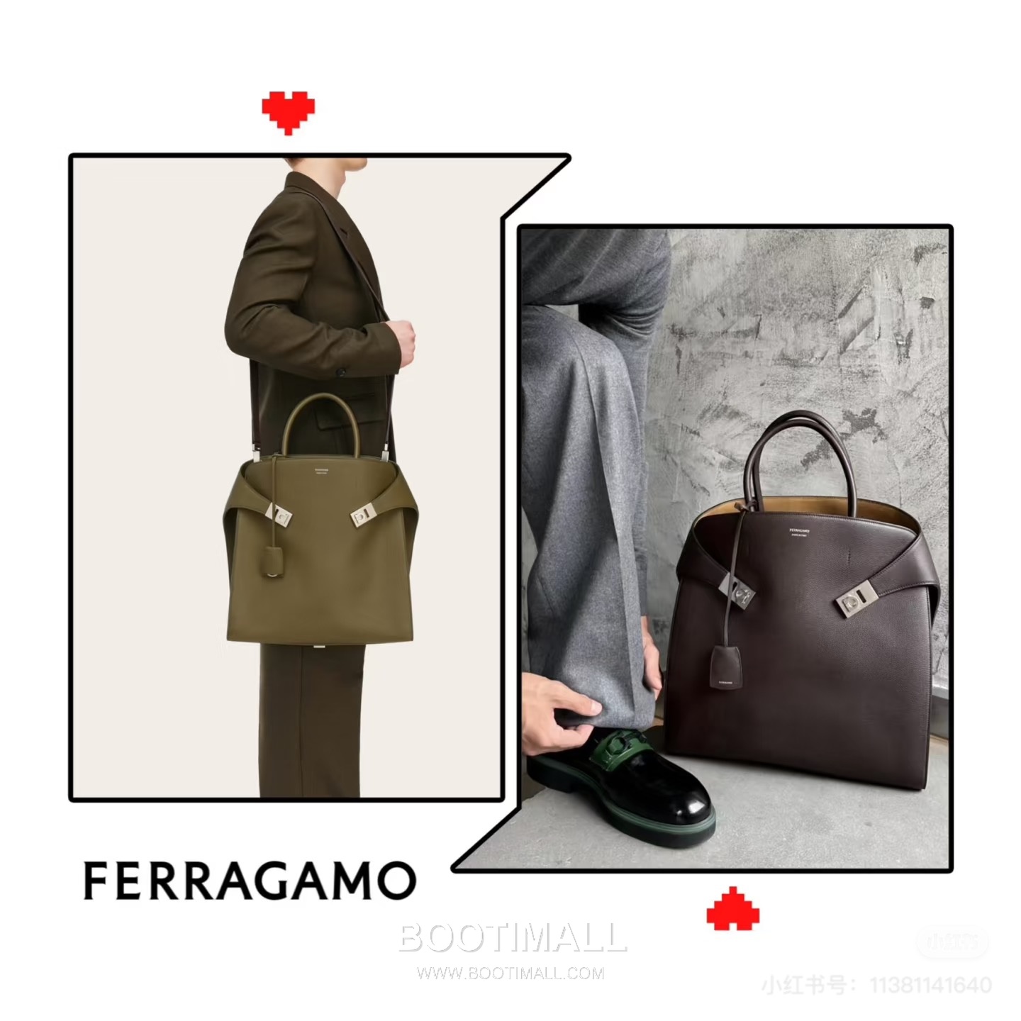 Ferragamo Hug Hammered Calfskin Tote Bag AU-24/1666 페라가모 허그 해머드 카프스킨 토트백 38cm 31