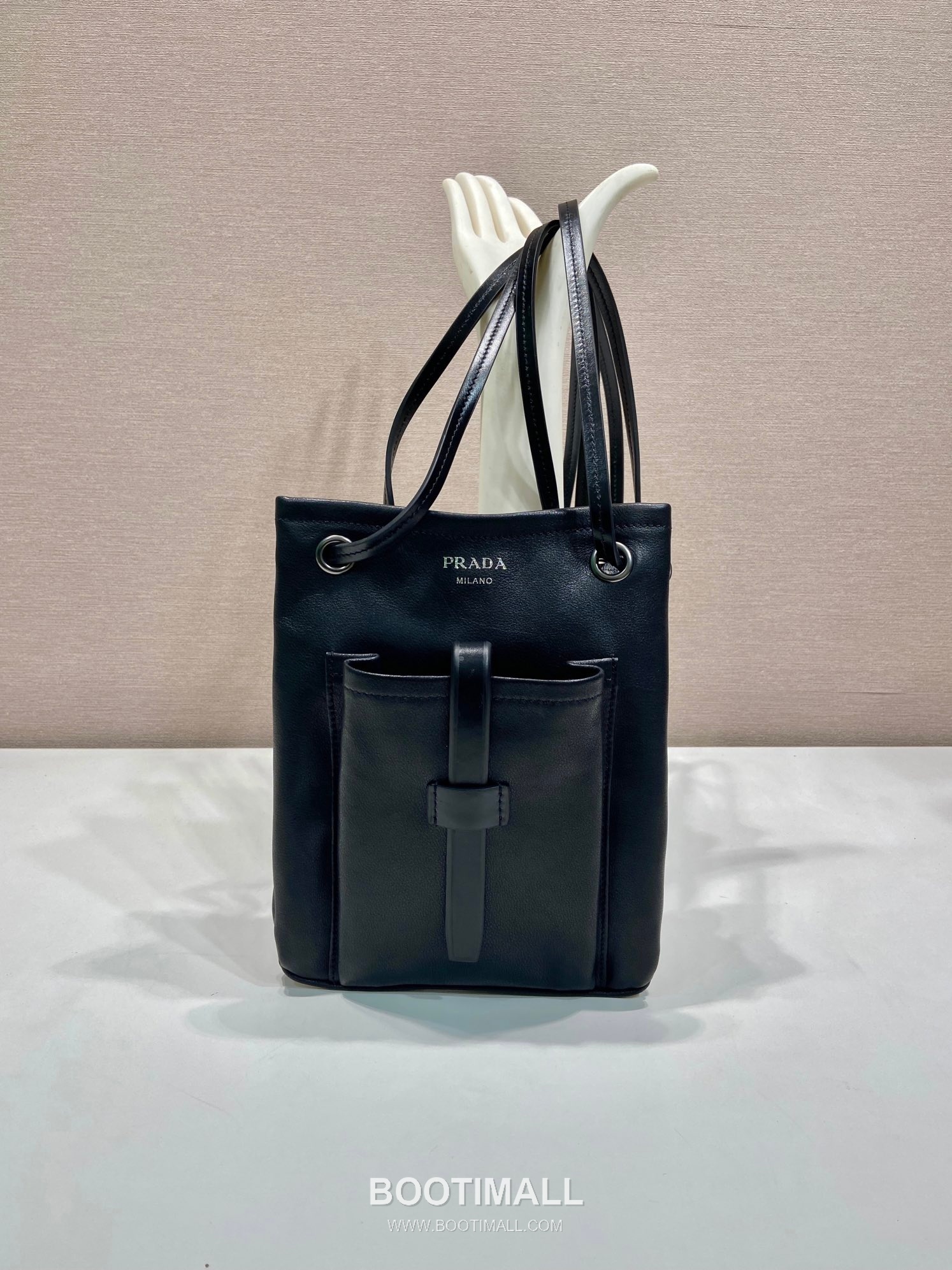Prada Calfskin Tote Bag with Front Pocket Strap Detail 1BH288 프라다 카프스킨 프론트 포켓 스트랩 토트백 1BH288 25cm 1