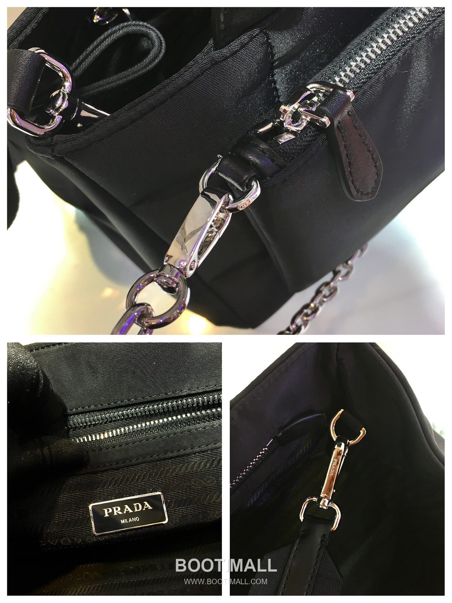 Prada Re-Nylon Twin Set Hobo Shoulder Bag with Detachable Pouch Detail 프라다 리나일론 트윈셋 호보 숄더백 탈부착 파우치 1BG364 28cm 9