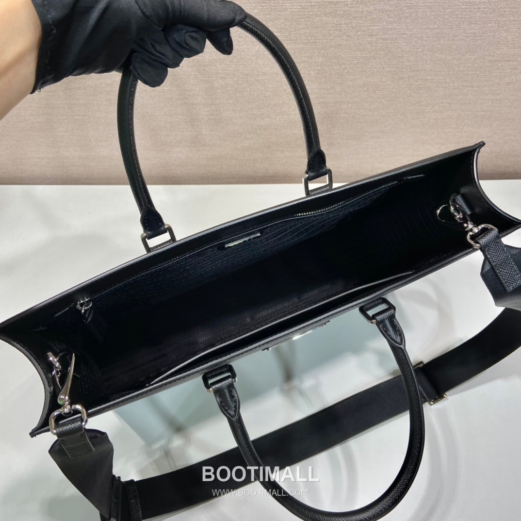 Prada Saffiano Leather Briefcase Tote Bag with Detachable Nylon Strap Detail 프라다 사피아노 가죽 탈부착 나일론 스트랩 브리프케이스 토트백 2VG101 40cm 7