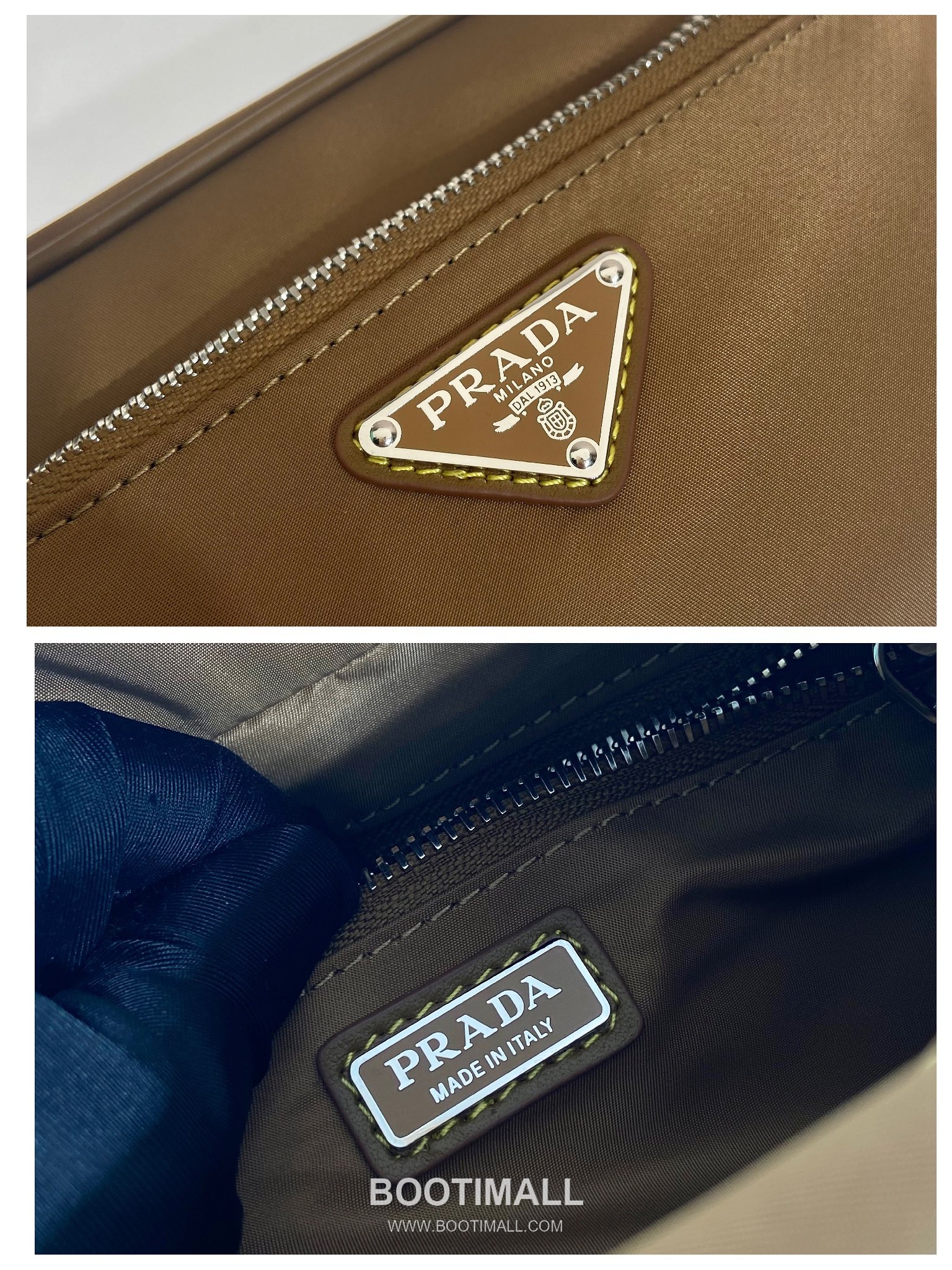 Prada Re-Nylon Travel Pouch Clutch Bag with Saffiano Handle and Zip Pocket Detail 프라다 리나일론 사피아노 핸들 지퍼 포켓 트래블 파우치 클러치백 2NA819 22cm 9