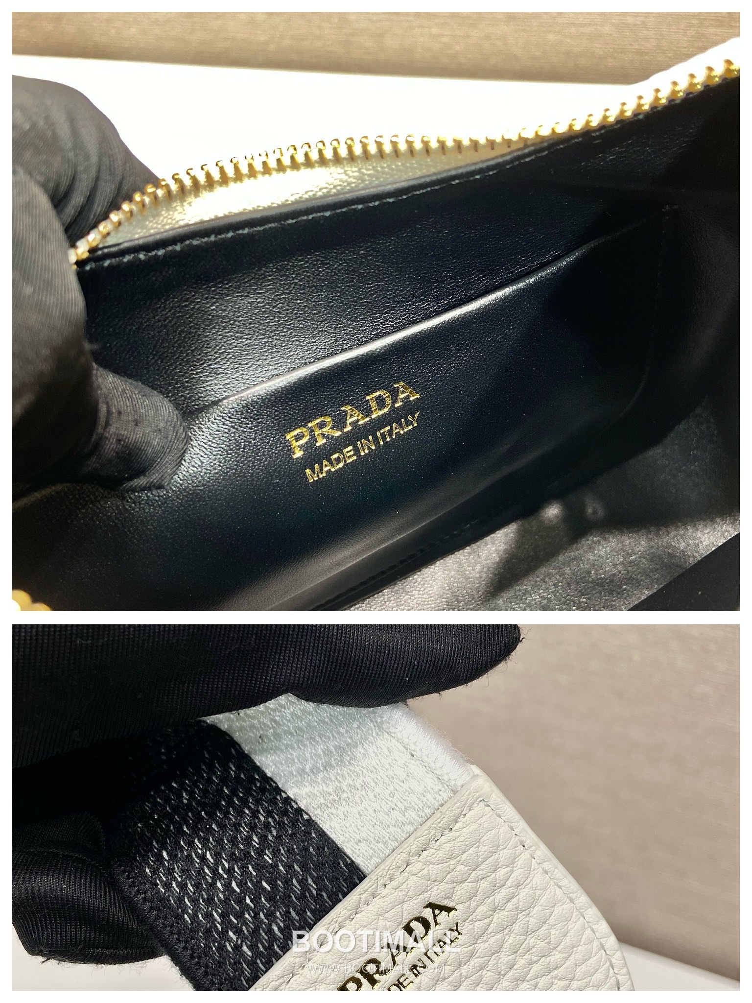 Prada Deer Grain Calfskin Shoulder Bag with Adjustable Web Strap Detail 프라다 디어 그레인 카프스킨 조절형 웹 스트랩 숄더백 1BH193 24cm 9