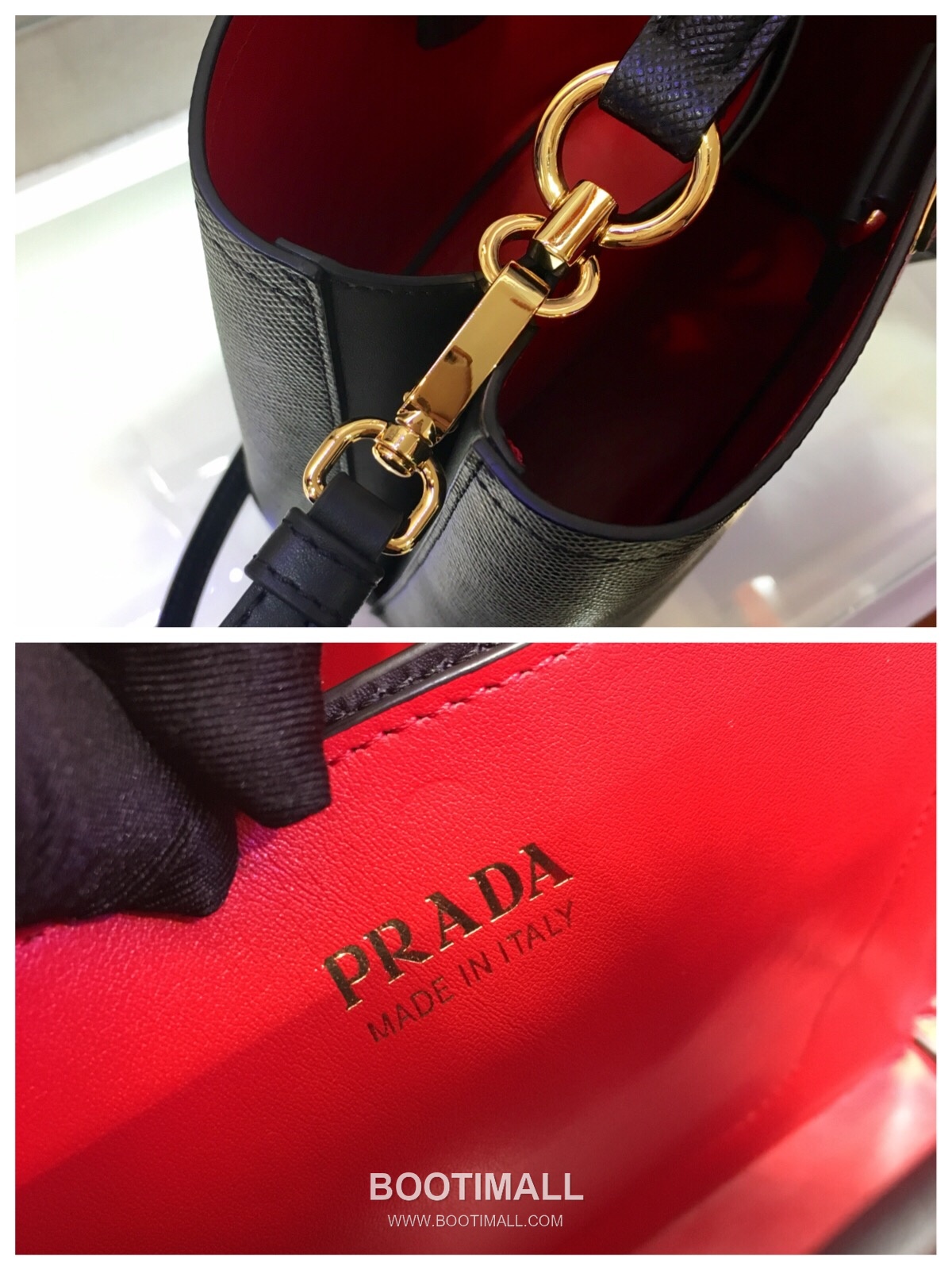 Prada Saffiano Leather Double Tote Bag with Triangle Logo and Magnetic Pocket Detail 프라다 사피아노 가죽 트라이앵글 로고 마그네틱 포켓 더블 토트백 1BA212 22cm 9