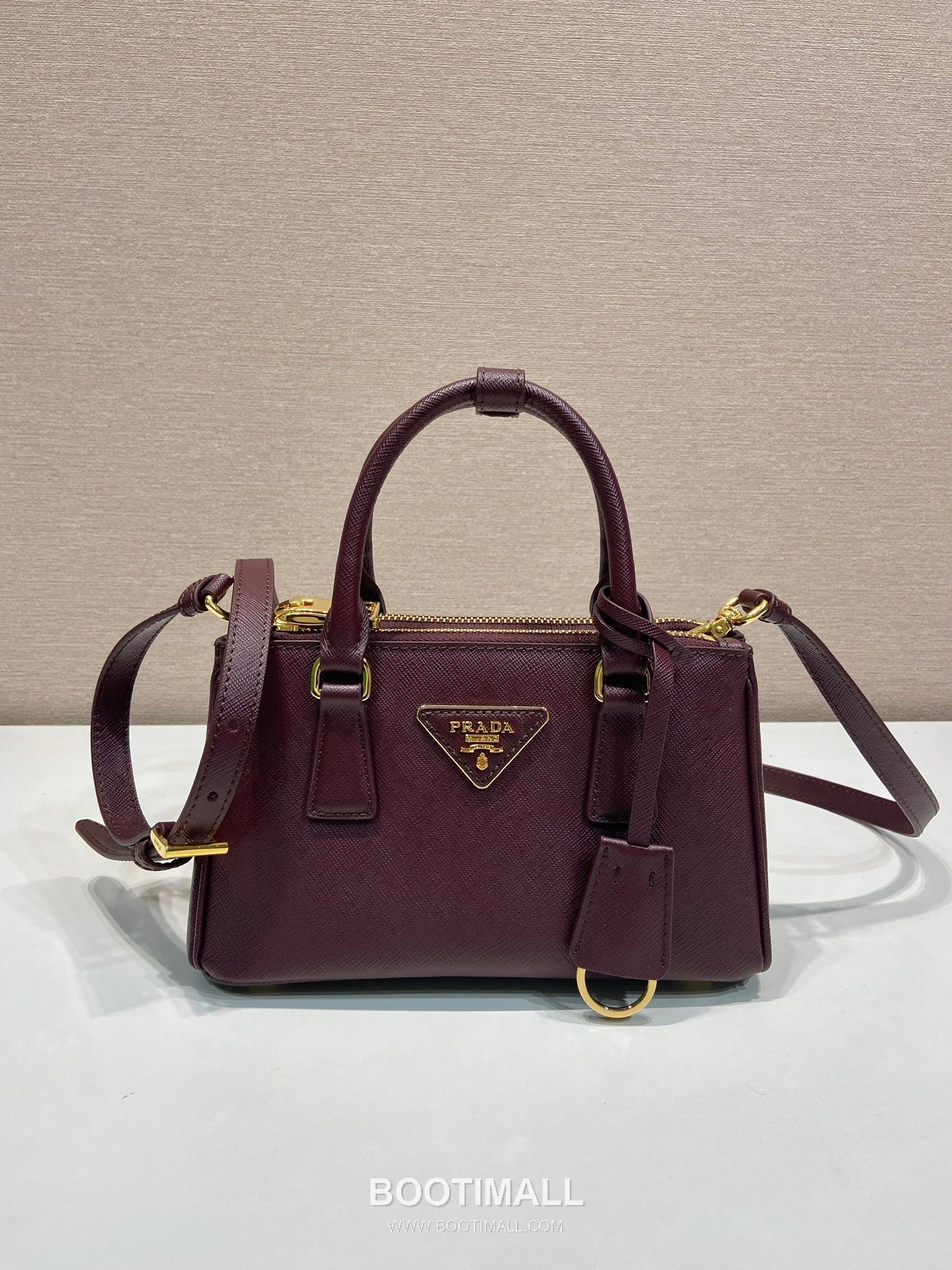Prada Galleria Saffiano Leather Mini Tote Bag with Triangle Logo and Strap Detail 프라다 갤러리아 사피아노 가죽 트라이앵글 로고 스트랩 미니 토트백 1BA916 21cm 1