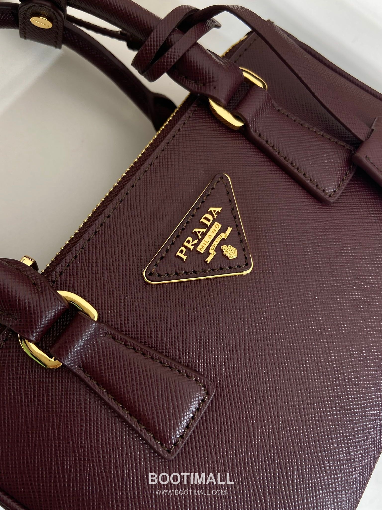 Prada Galleria Saffiano Leather Mini Tote Bag with Triangle Logo and Strap Detail 프라다 갤러리아 사피아노 가죽 트라이앵글 로고 스트랩 미니 토트백 1BA916 21cm 7