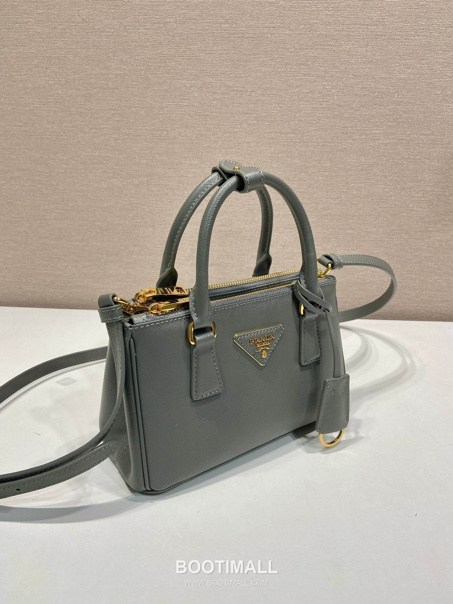 Prada Galleria Saffiano Leather Mini Tote Bag with Triangle Logo and Strap Detail 프라다 갤러리아 사피아노 가죽 트라이앵글 로고 스트랩 미니 토트백 1BA916 21cm 3