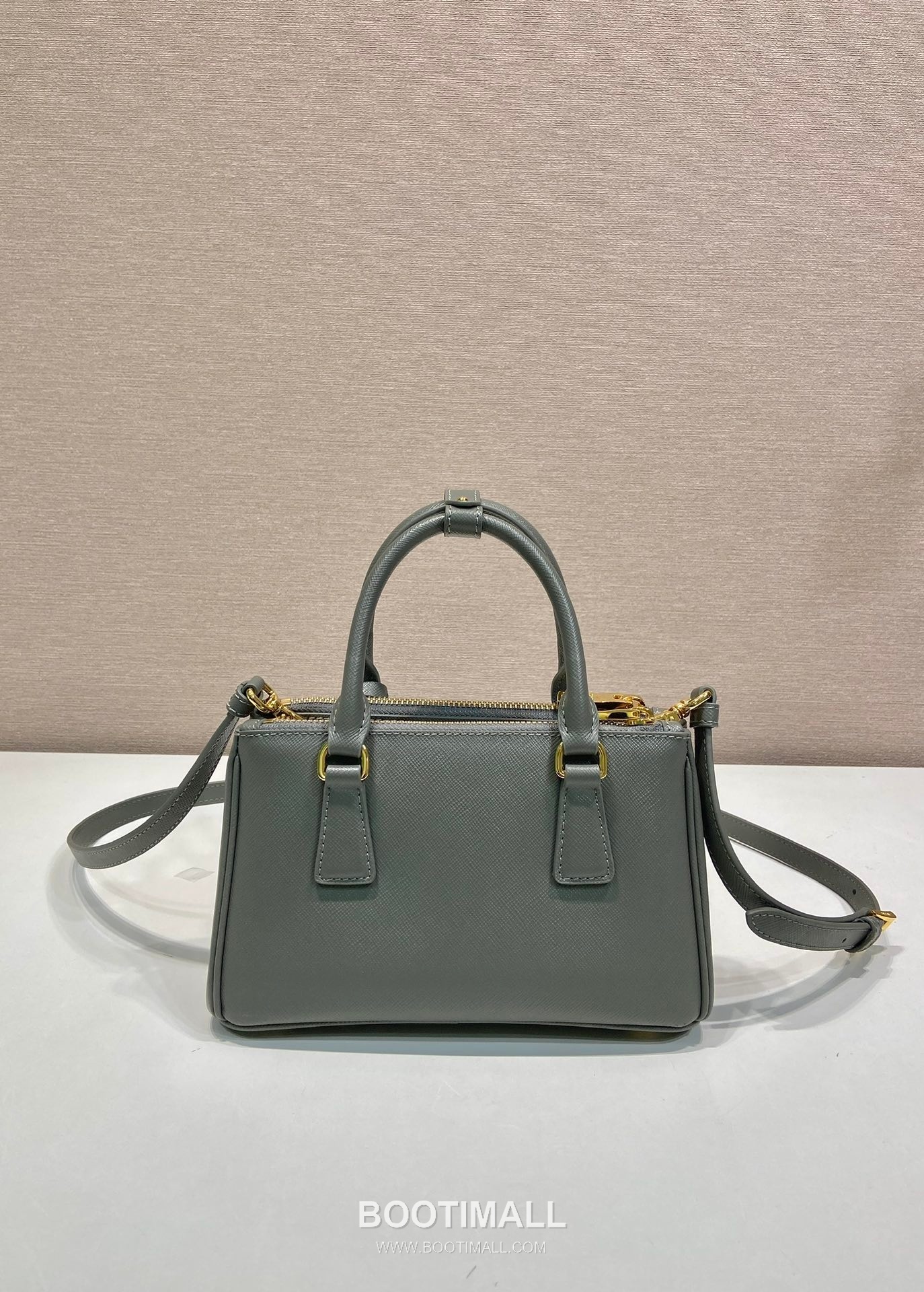 Prada Galleria Saffiano Leather Mini Tote Bag with Triangle Logo and Strap Detail 프라다 갤러리아 사피아노 가죽 트라이앵글 로고 스트랩 미니 토트백 1BA916 21cm 4