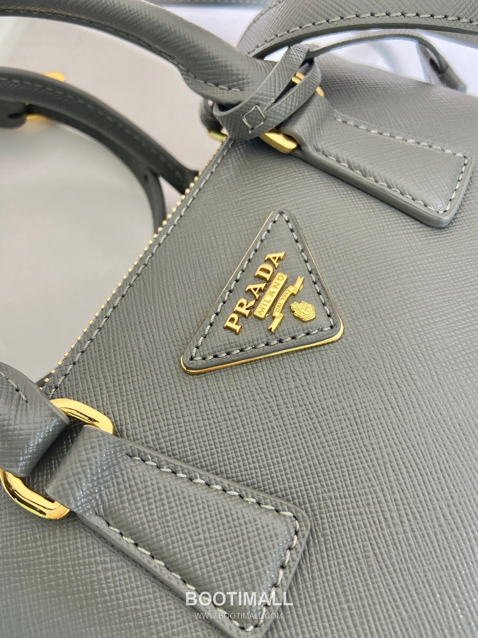Prada Galleria Saffiano Leather Mini Tote Bag with Triangle Logo and Strap Detail 프라다 갤러리아 사피아노 가죽 트라이앵글 로고 스트랩 미니 토트백 1BA916 21cm 6
