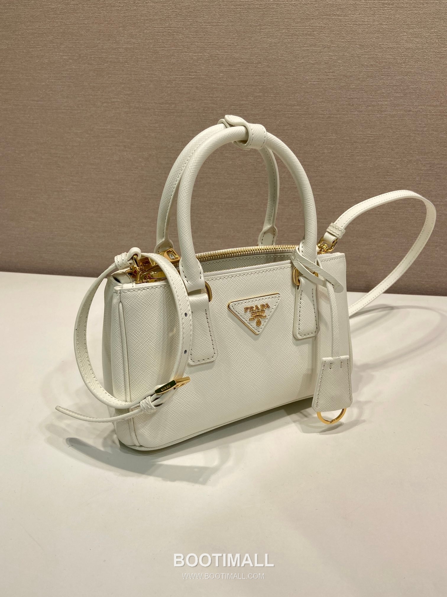 Prada Galleria Saffiano Leather Mini Tote Bag with Triangle Logo and Strap Detail 프라다 갤러리아 사피아노 가죽 트라이앵글 로고 스트랩 미니 토트백 1BA916 21cm 2