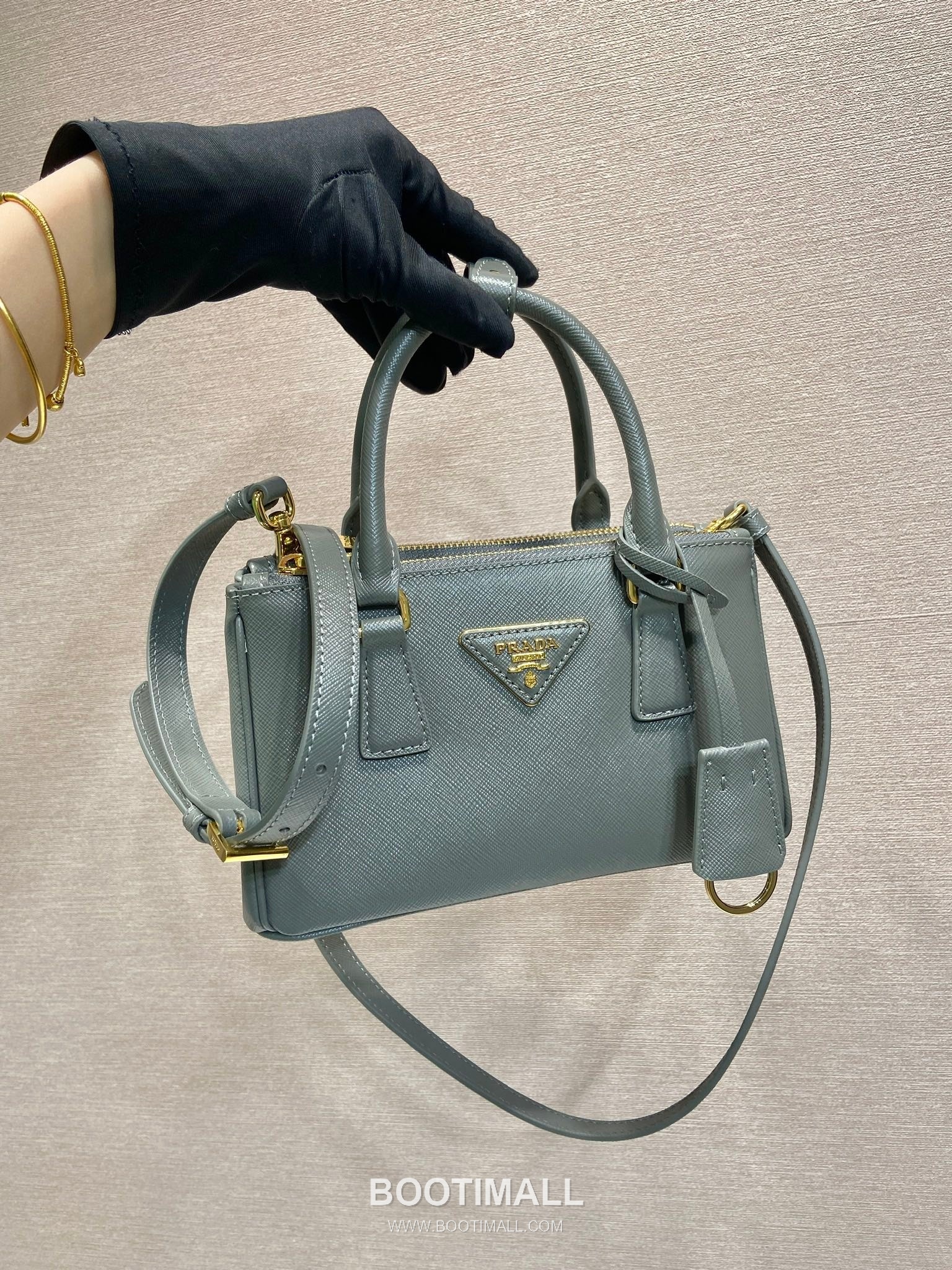 Prada Galleria Saffiano Leather Mini Tote Bag with Triangle Logo and Strap Detail 프라다 갤러리아 사피아노 가죽 트라이앵글 로고 스트랩 미니 토트백 1BA916 21cm 10