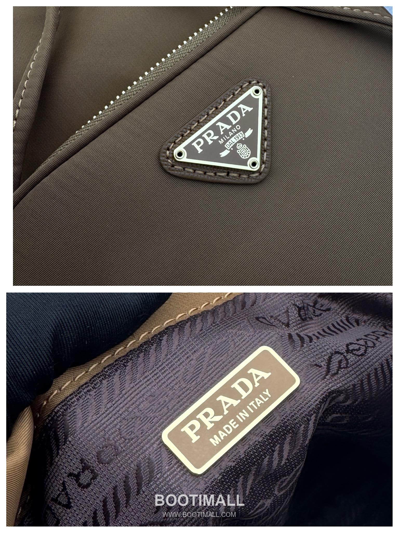 Prada Re-Nylon Bucket Bag with Top Handle and Adjustable Strap Detail 프라다 리나일론 탑핸들 조절 스트랩 버킷백 1BH038 18cm 9