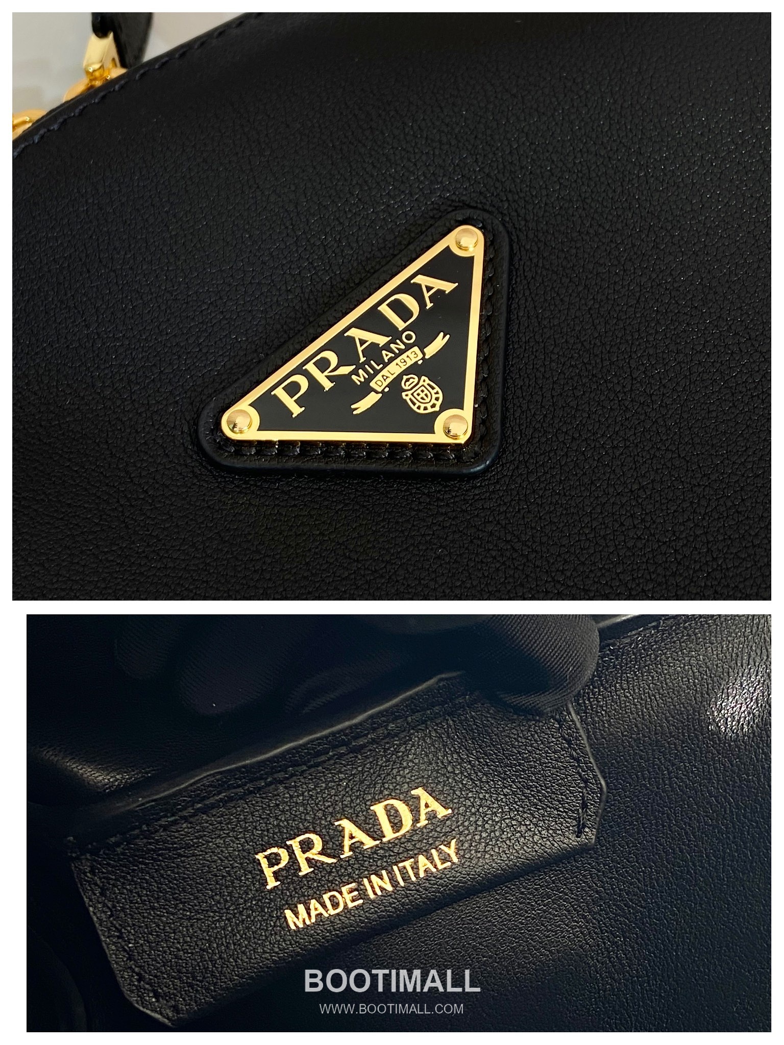 Prada Calfskin Shoulder Tote Bag with Dual Compartment and Strap Detail 프라다 카프스킨 듀얼 컴파트먼트 스트랩 숄더 토트백 1BA444 28cm 9