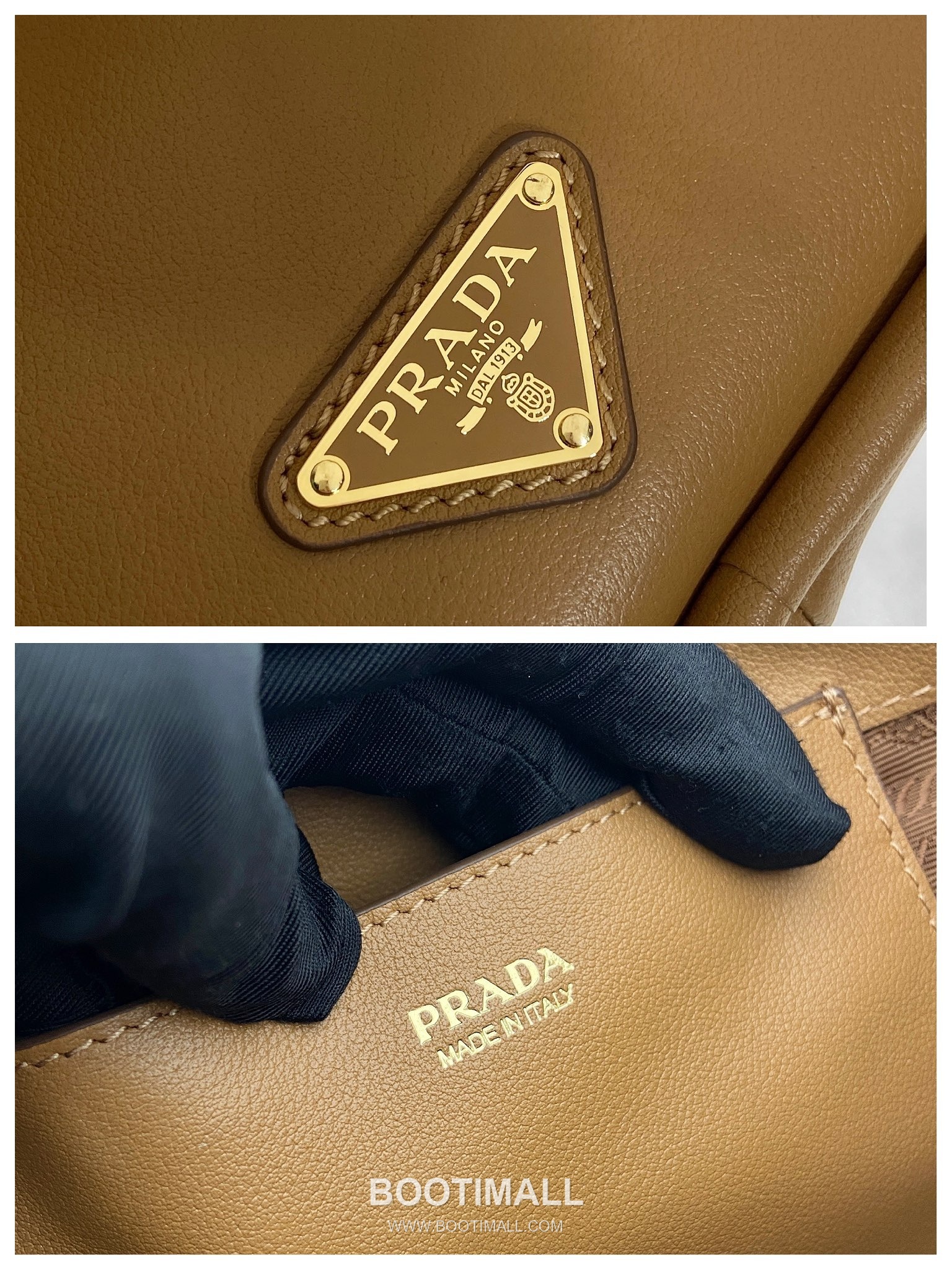 Prada Calfskin Bucket Bag with Drawstring Closure and Detachable Strap Detail 프라다 카프스킨 드로우스트링 탈부착 스트랩 버킷백 1BE087 22cm 9