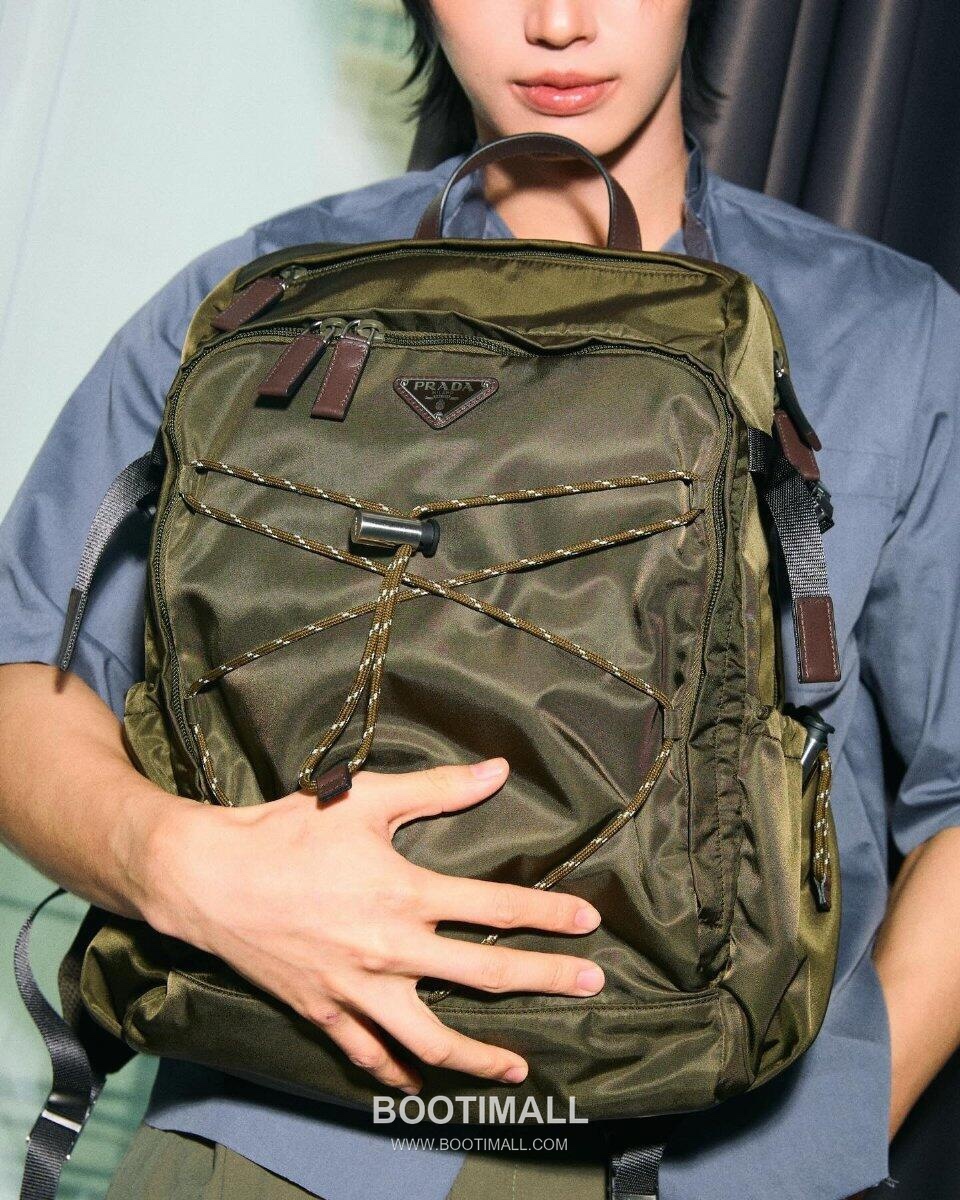 Prada Re-Nylon Backpack with Multi Pocket and Drawcord Detail 프라다 리나일론 멀티 포켓 드로우코드 디테일 백팩 2VZ122 29cm 5