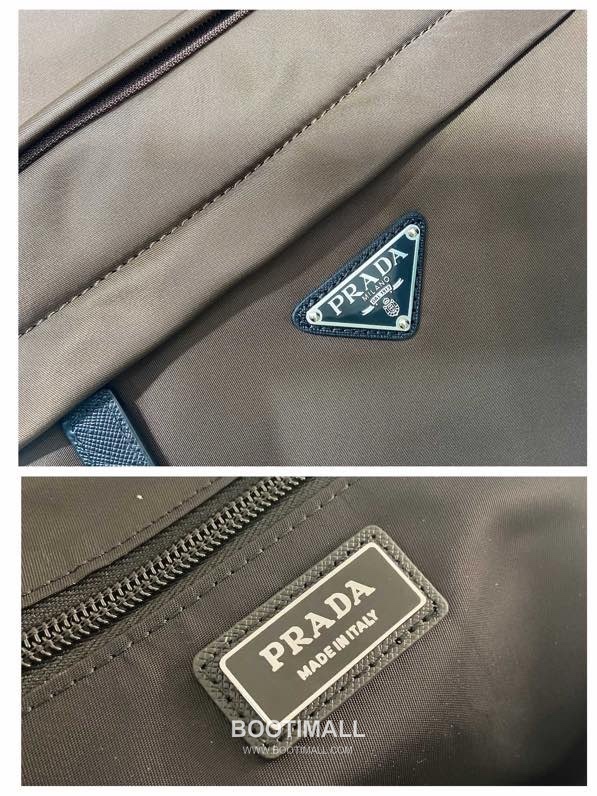 Prada Re-Nylon Backpack with Saffiano Leather Trim and Multi Pocket Detail 프라다 리나일론 사피아노 가죽 트림 멀티 포켓 백팩 2VZ135 27cm 9