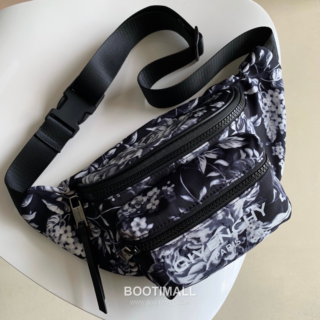 Givenchy Nylon Belt Bag Crossbody with 4G Jacquard Strap and Front Zip Pocket Detail 지방시 나일론 벨트백 크로스바디 4G 자카드 스트랩 프론트 지퍼 포켓 디테일 33cm 1